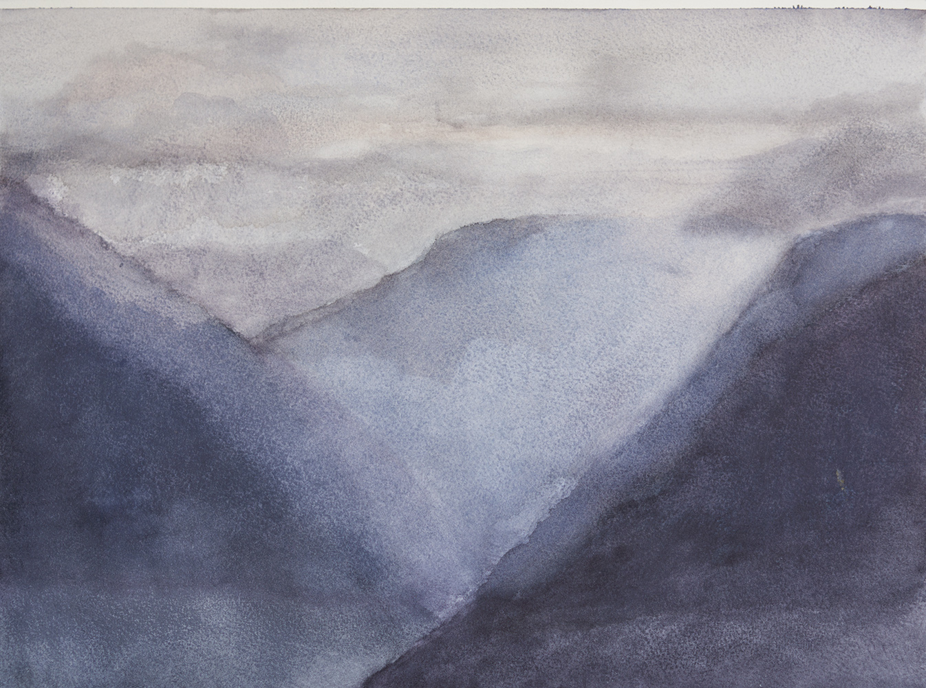 Vallée, brume, soir (II)watercolour on paper28 x 38 cm, 2018