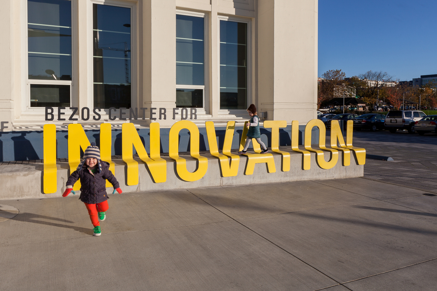 bench designed by Alan Maskin for the Bezos Center for Innovation at the Museum of History & Industry