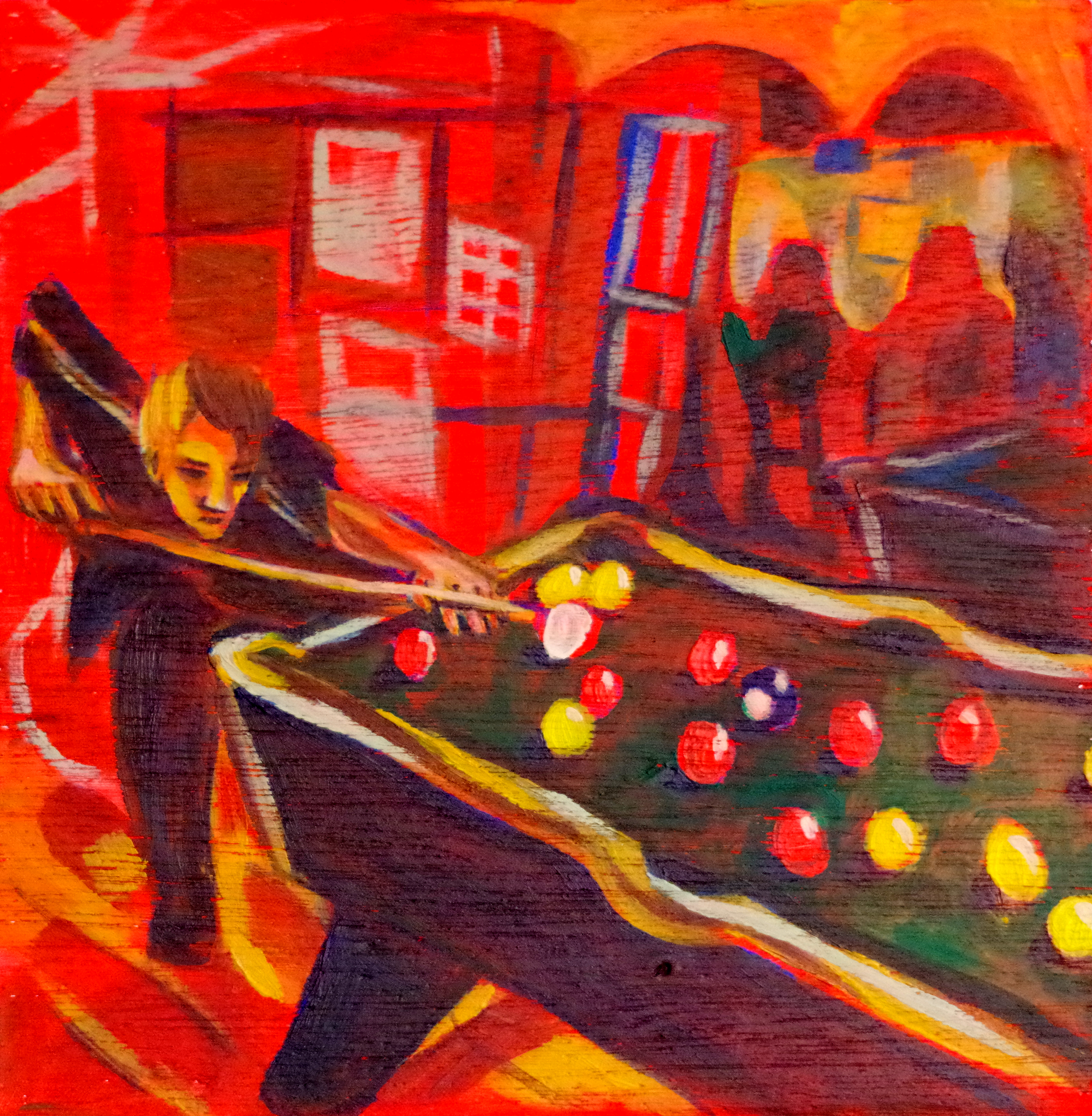 8 Balls for Potting - Acrylic on ply