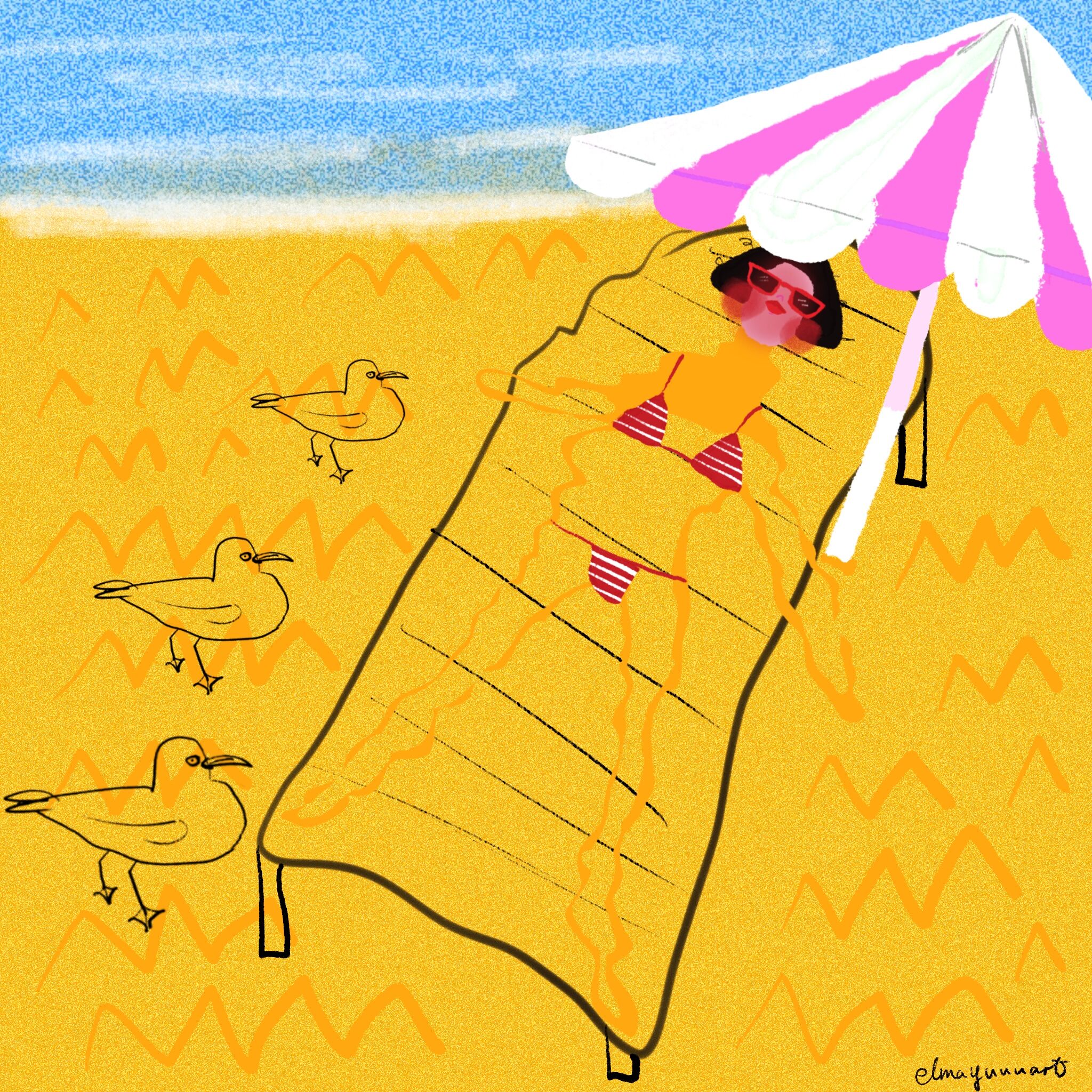 Summer vibes~Melted on the beach.