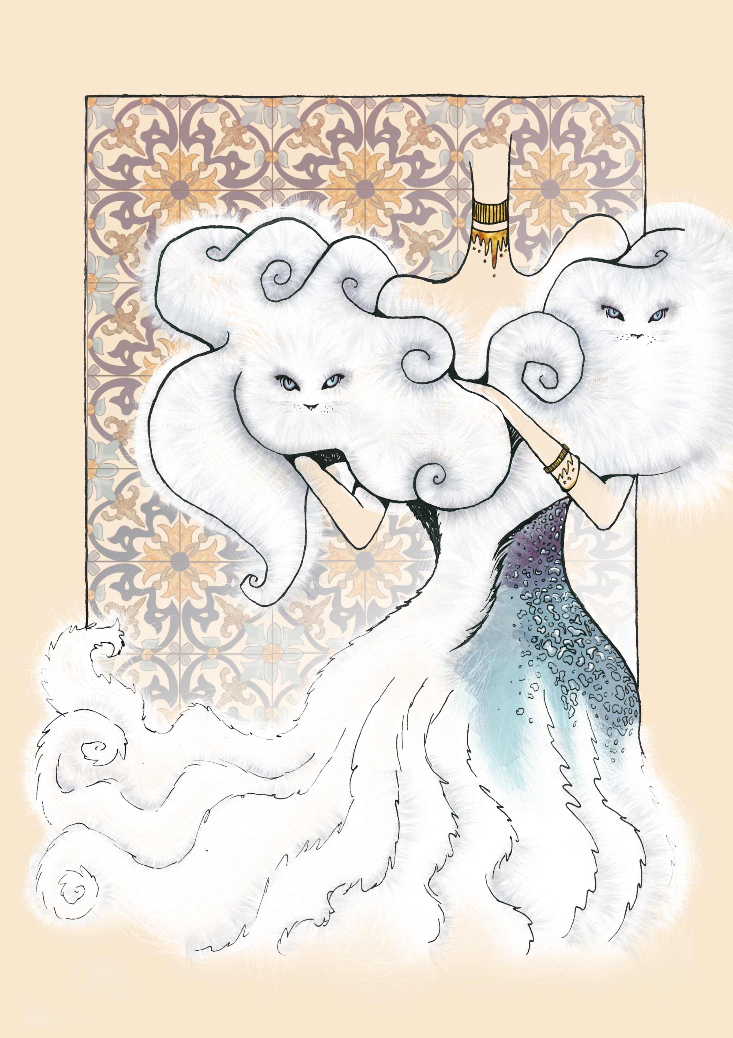 Illustratie ''Blue Mirror''