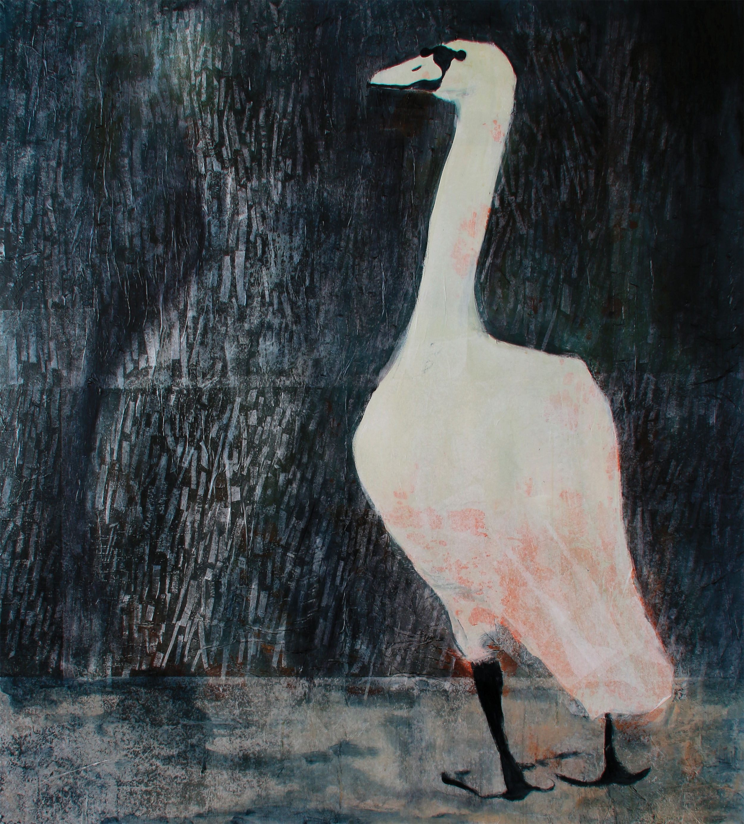 Rain doesn't bother me | 110x100 cm | oil on paper | 2022