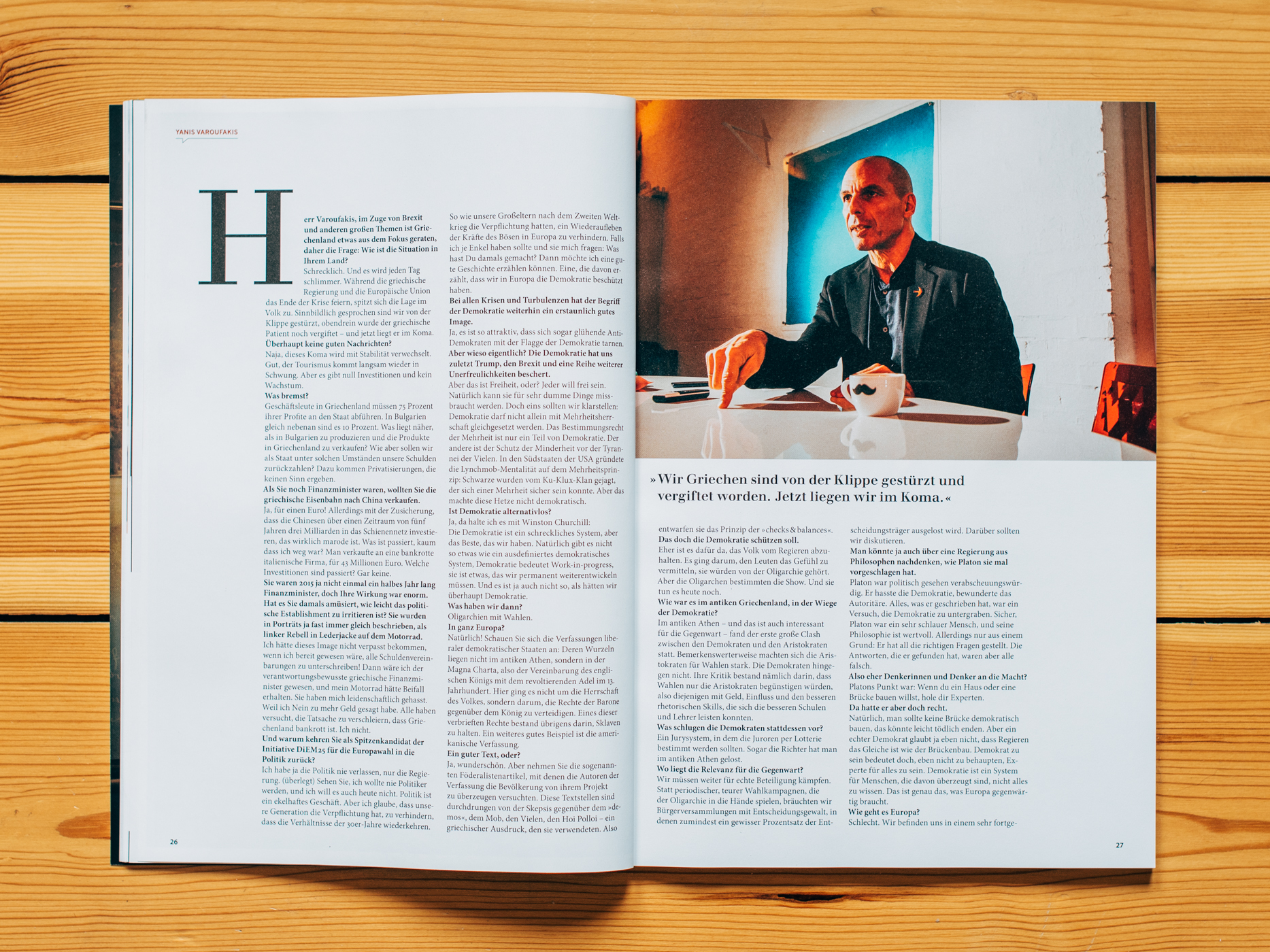 Galore Interviews / Yanis Varoufakis Portrait / May 2019