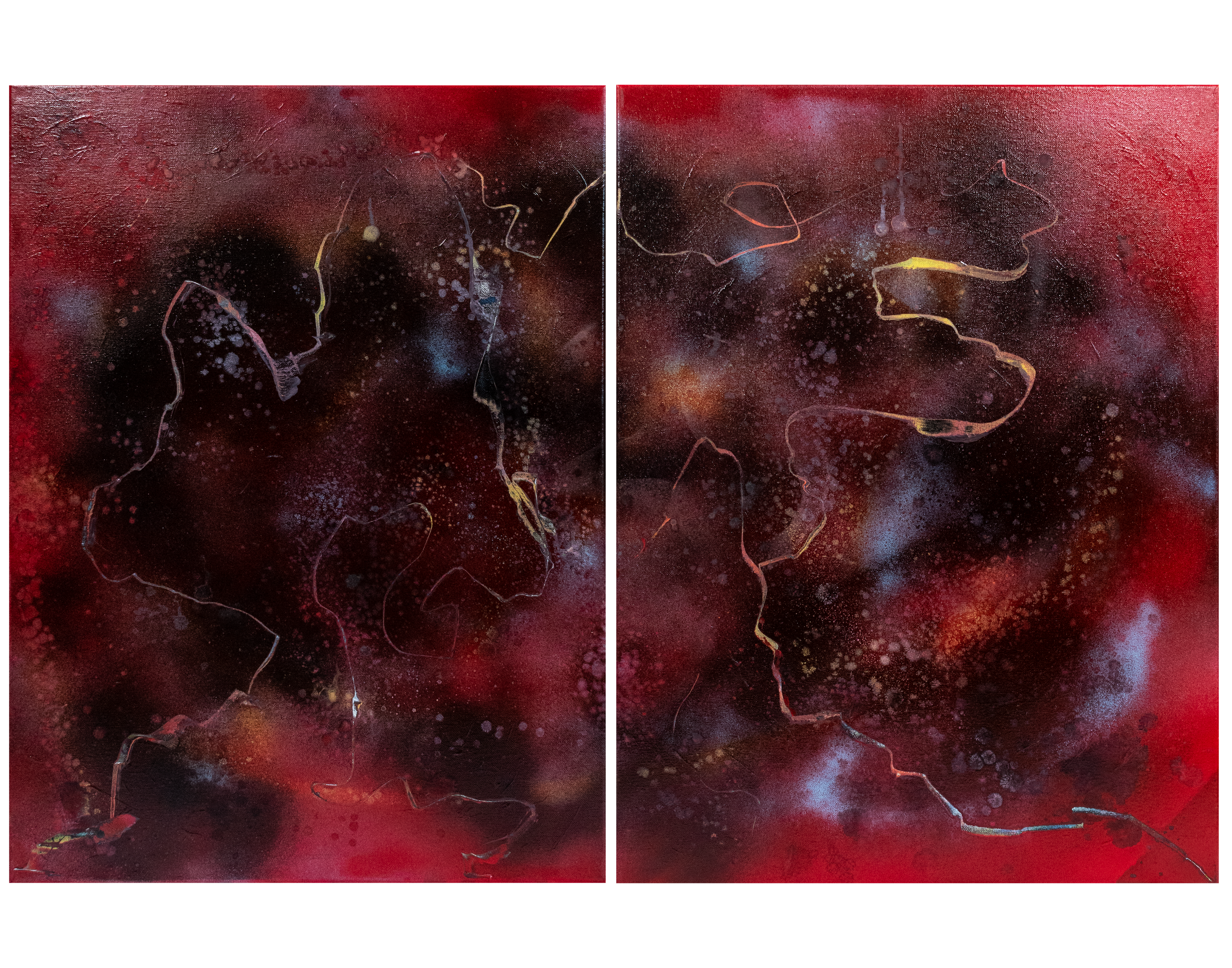 18x24" spray paint & WD-40, 2021