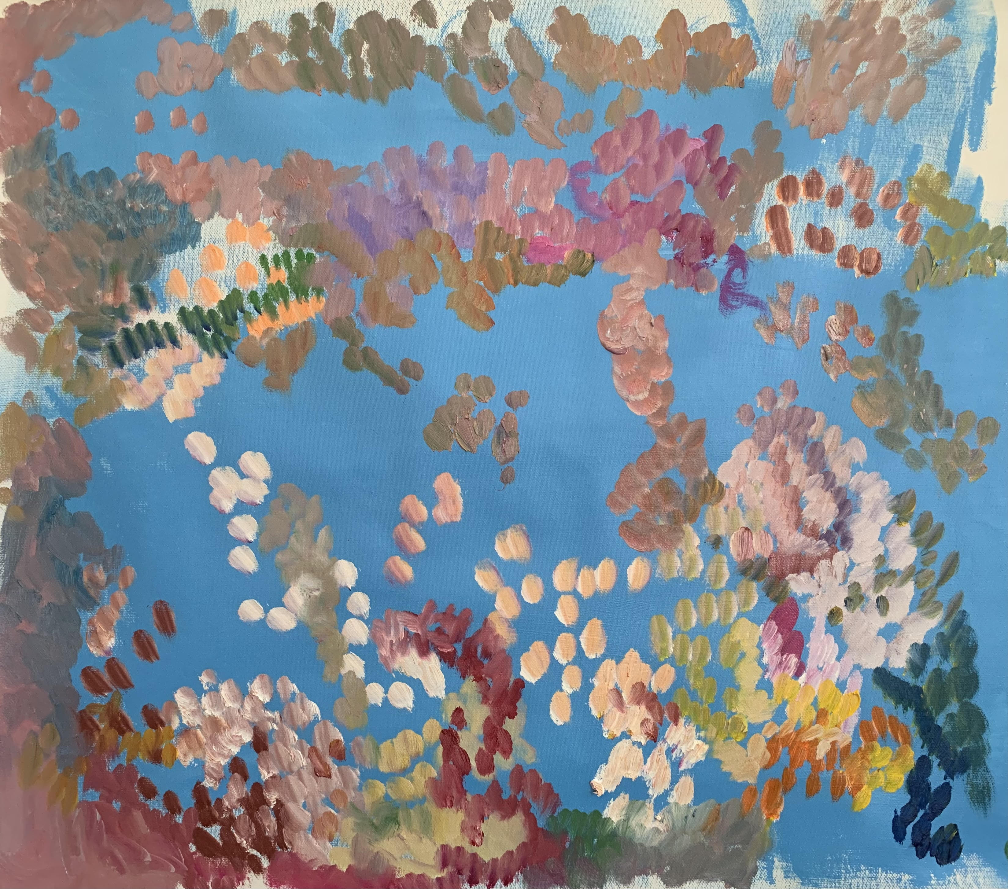 Everybody Stay Calm - Oil on 33x27" Acrylic Base Canvas - 2021