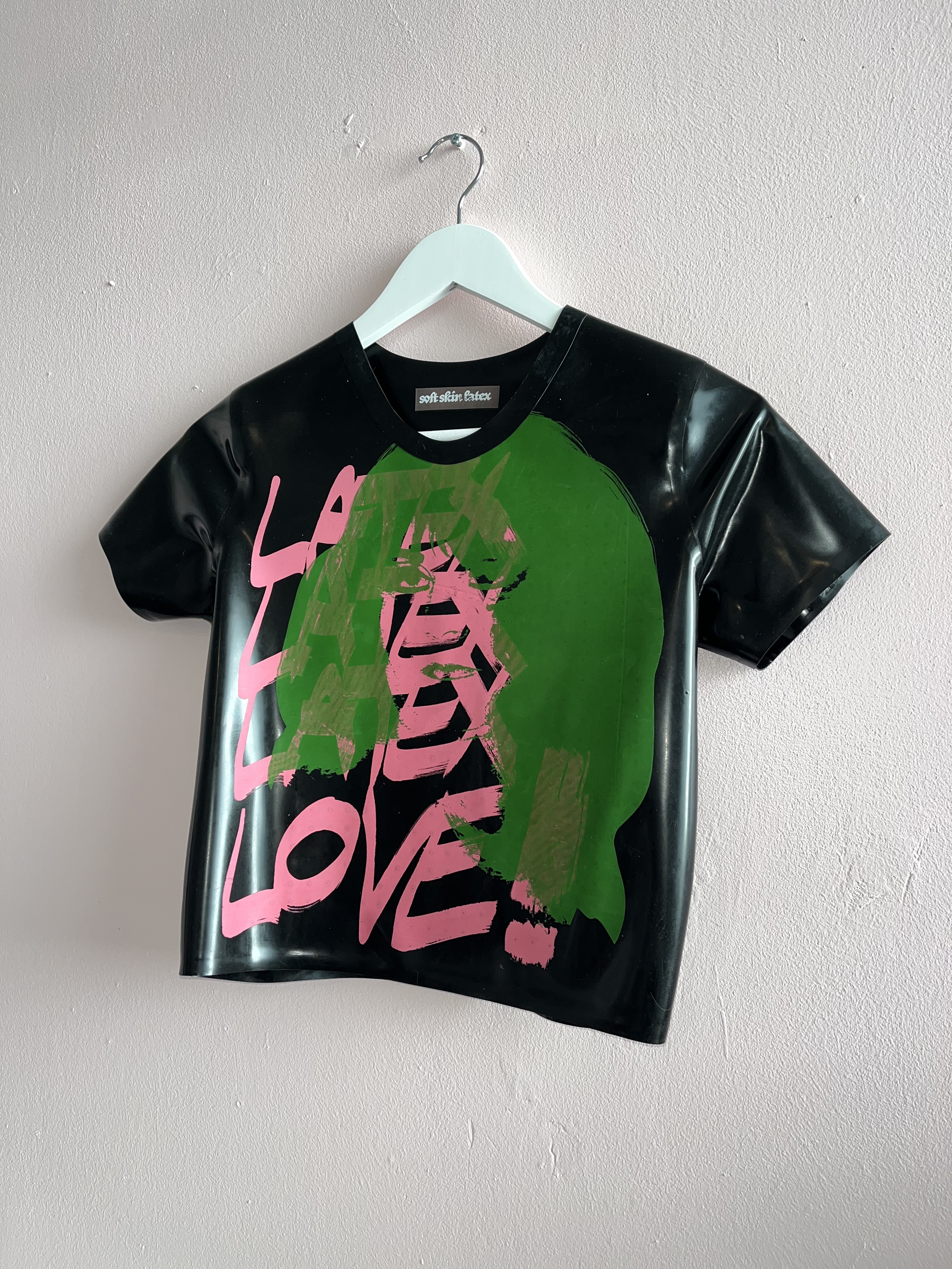 LATEX LOVE TEE BLACK &pound;200