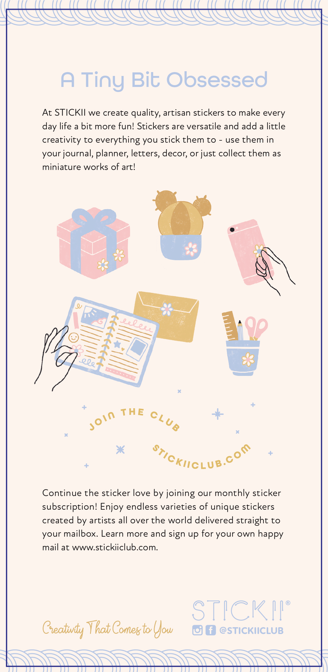 Sticker Sheet Backing Card