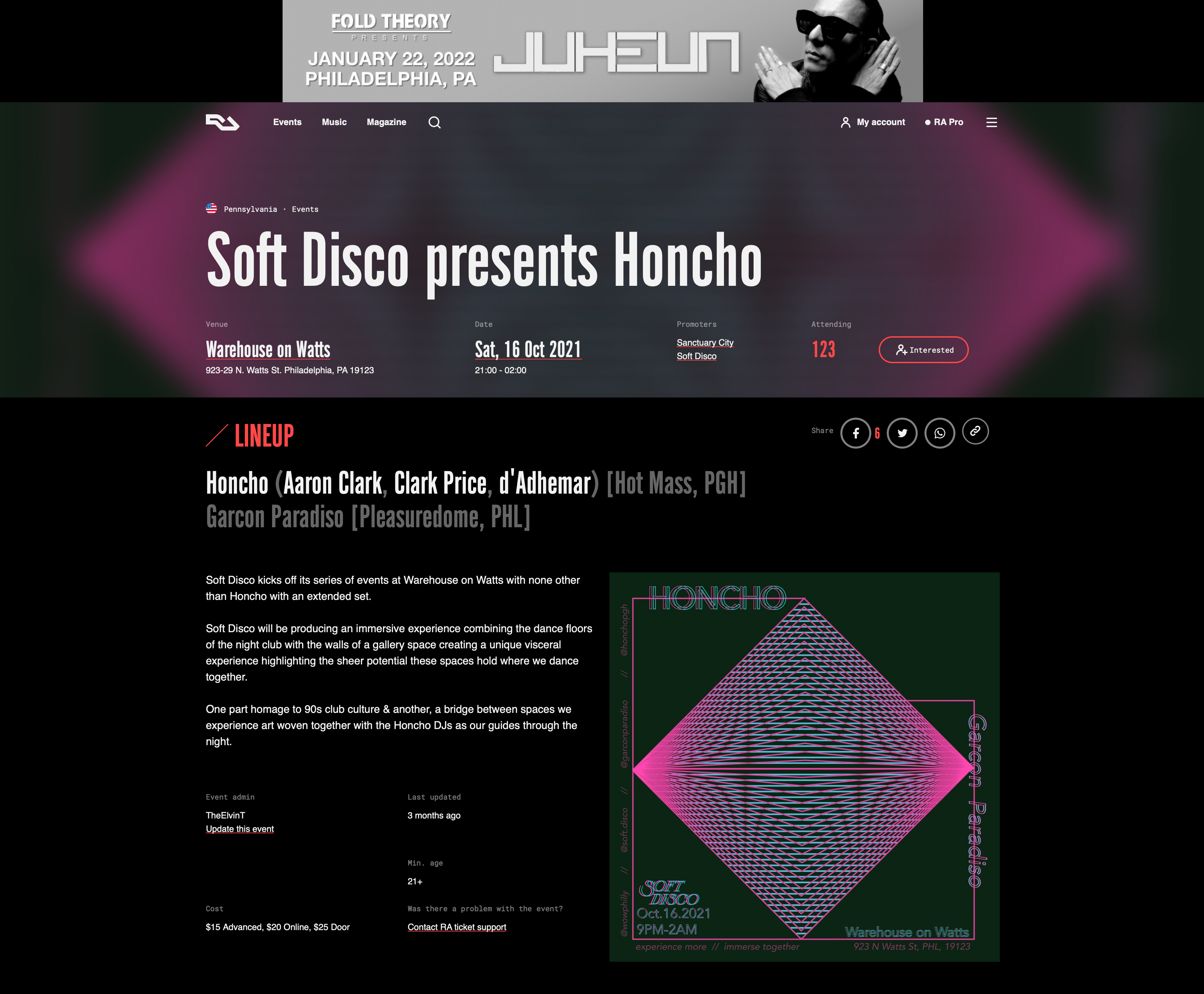 one of the first soft disco events launched in fall 2021.