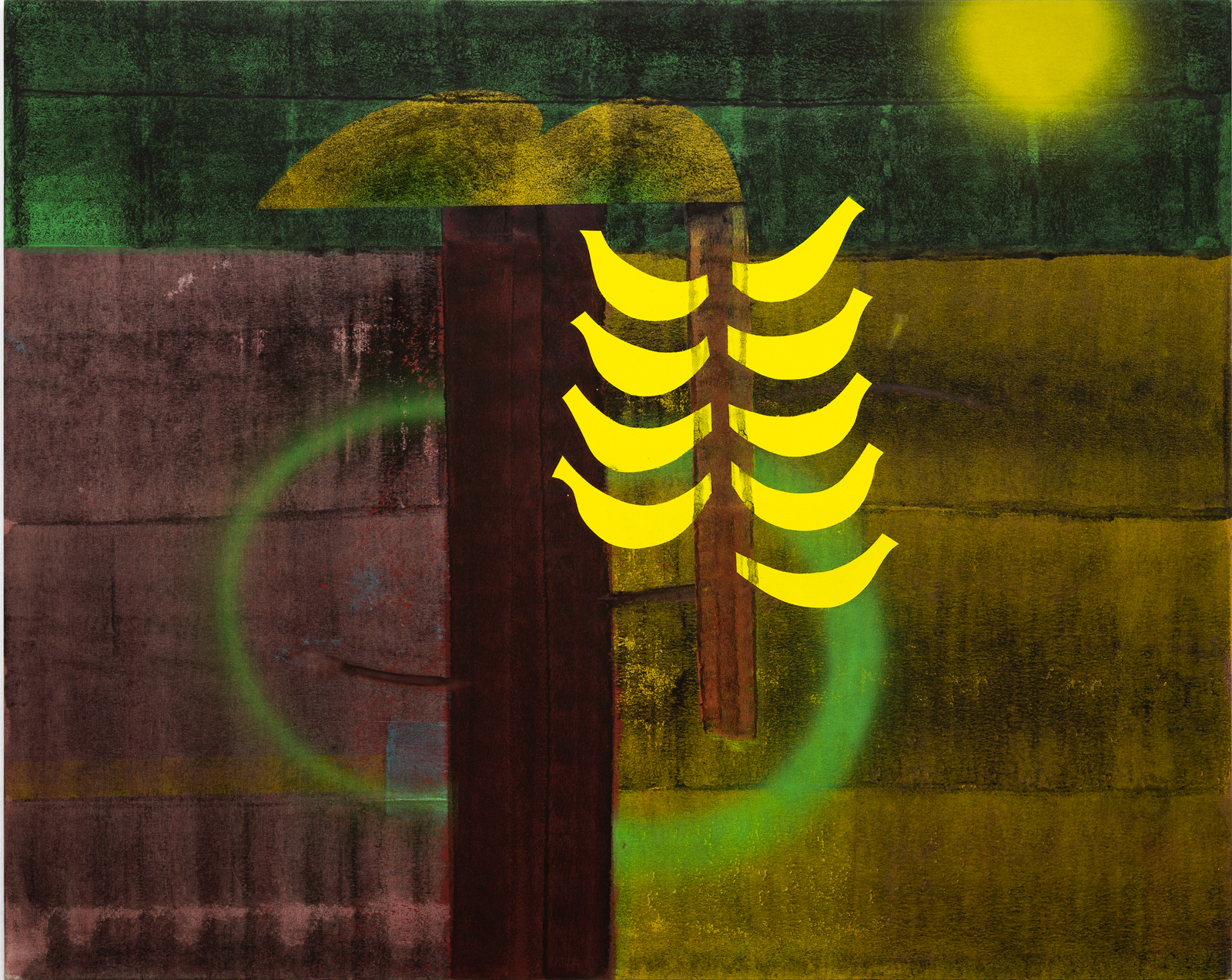 Tree 12, 2025 Acrylic, pigment, sawdust and aquarellable pencil on linen 160 x 200 cm