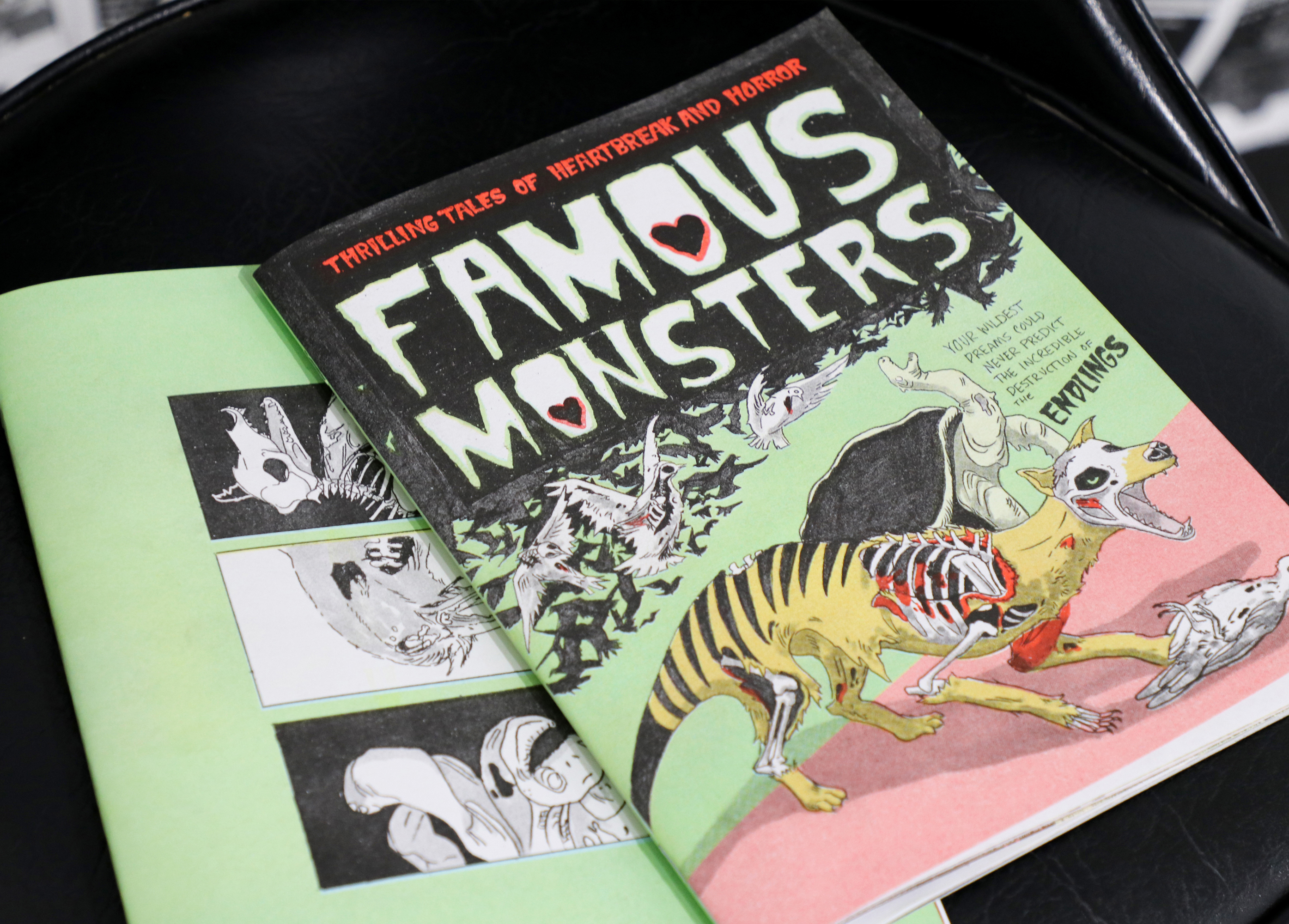 Famous Monsters, 4-color Risograph, edition of 200, printed by Work Press & Publication.