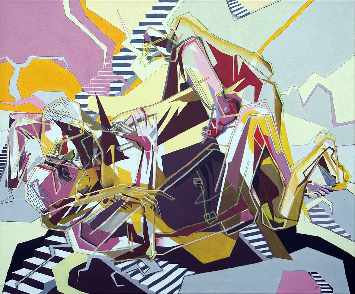 VERZWEIGUNG  ·  acrylic, crayon, pencil on canvas  ·  100 x 120 cm 