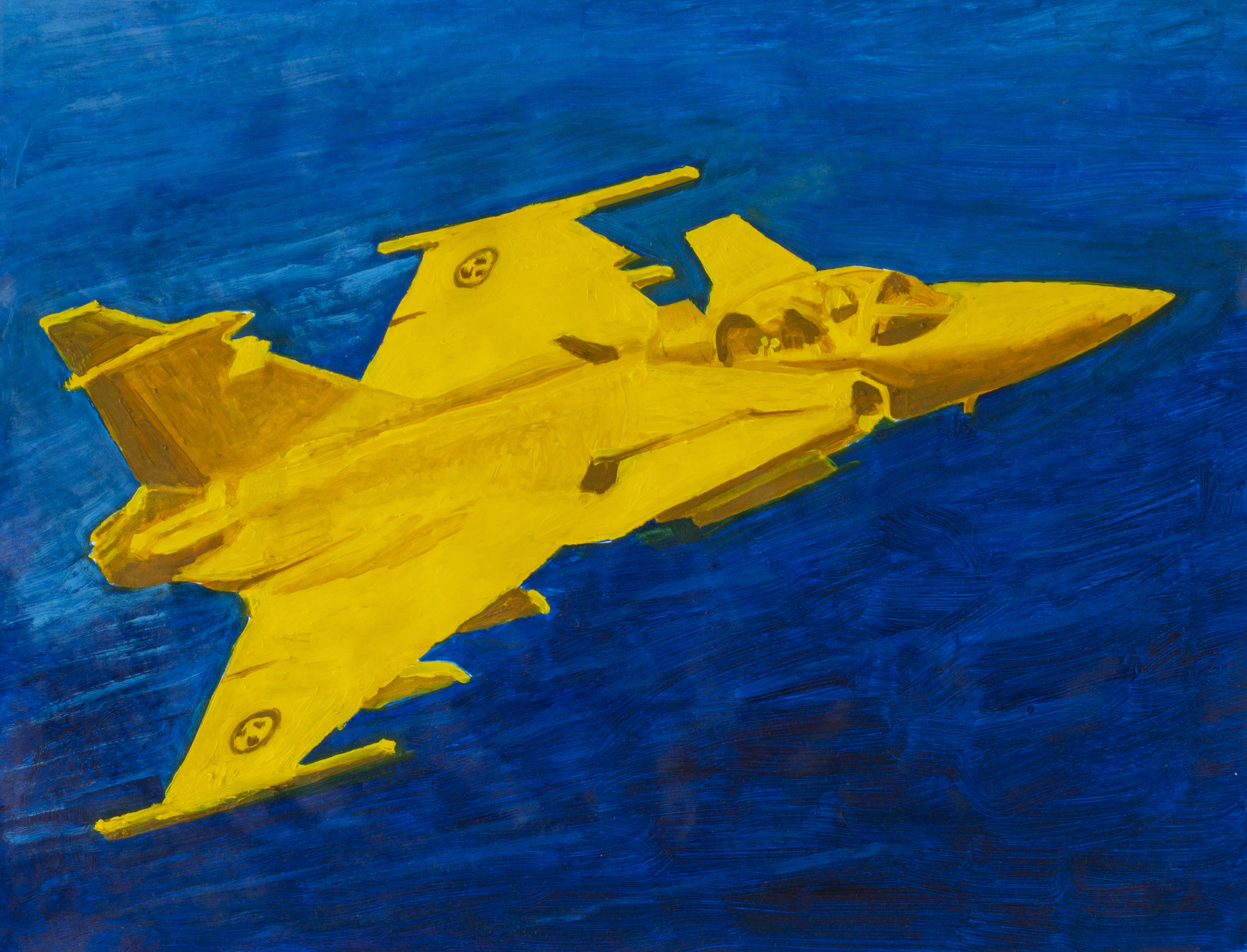 En Ulv I Fårakläder (A Wolf In Sheep's Clothing), 2023, Oil on Paper, 50x65cm.