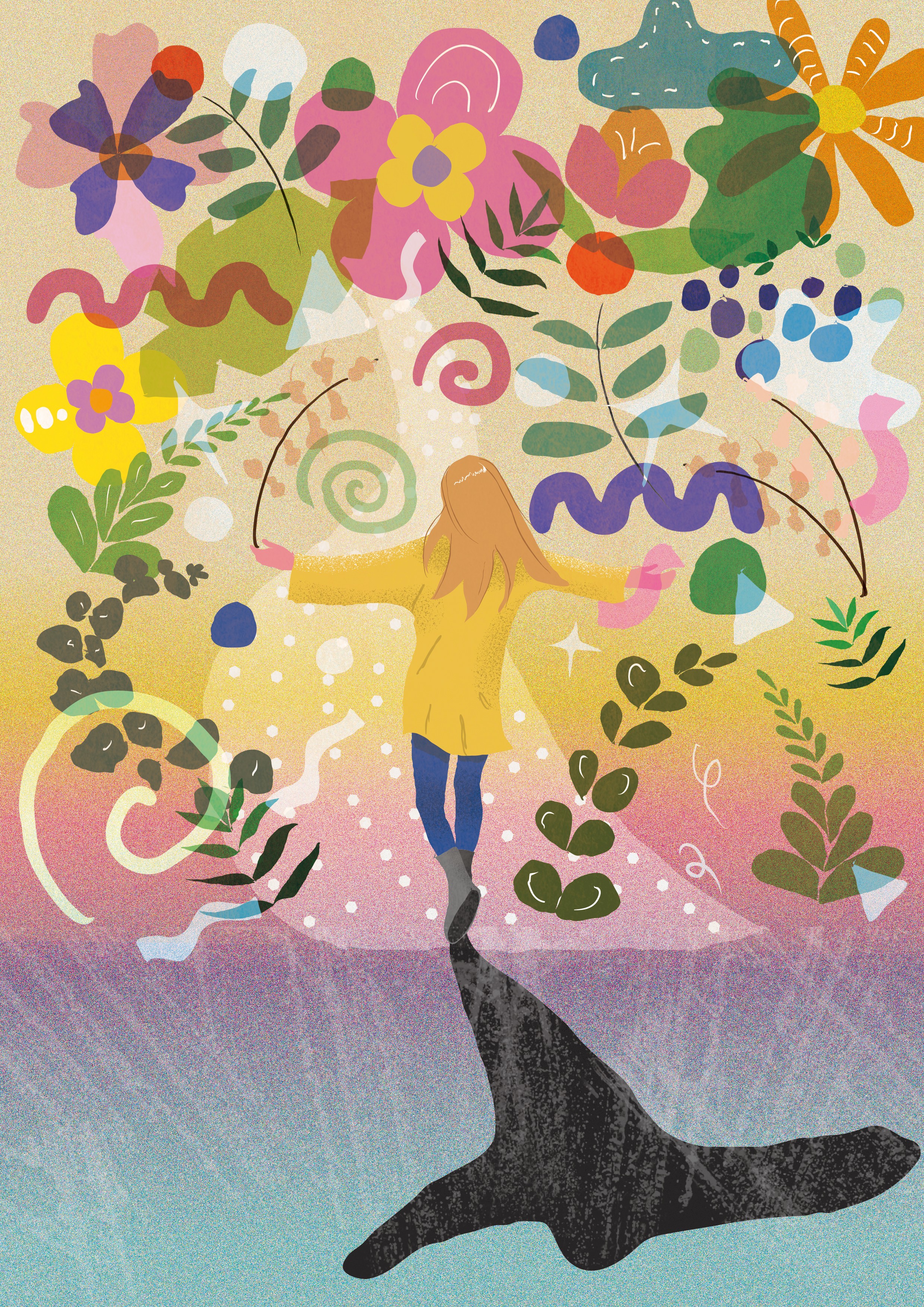 personal project--this illustration was inspired by the article《Stopping the Winter SADs After the Holidays》 from bust.com