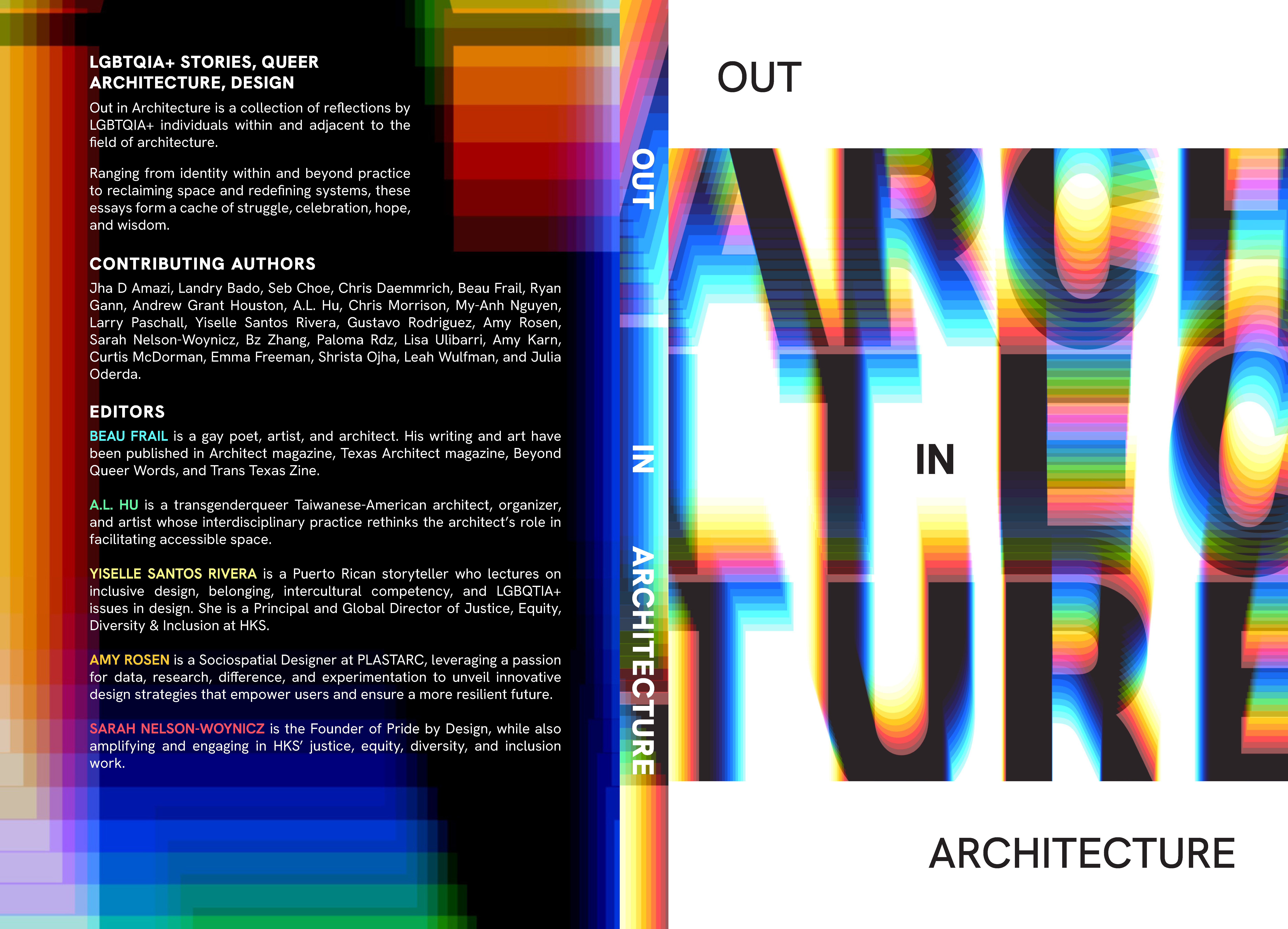 Cover design for Out In Architecture, 2023