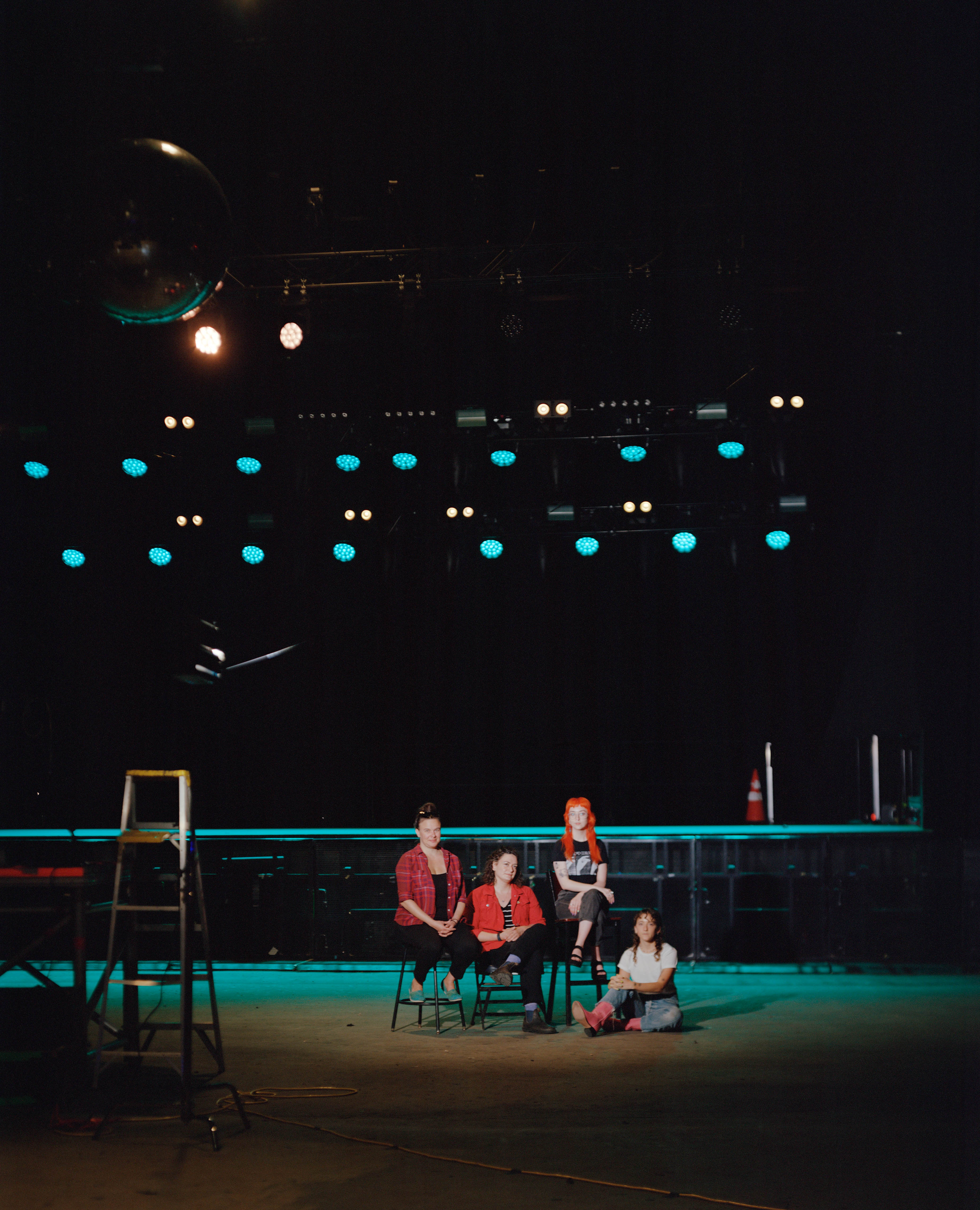 Julia Chipouras, Assistant General Manager & Promoter Rep, Dinah Miller, Lighting Director, Kayla-CiAnne Ford, Marketing Manager, and Lindsey Seidman, Marketing Manager, at Brooklyn Steel