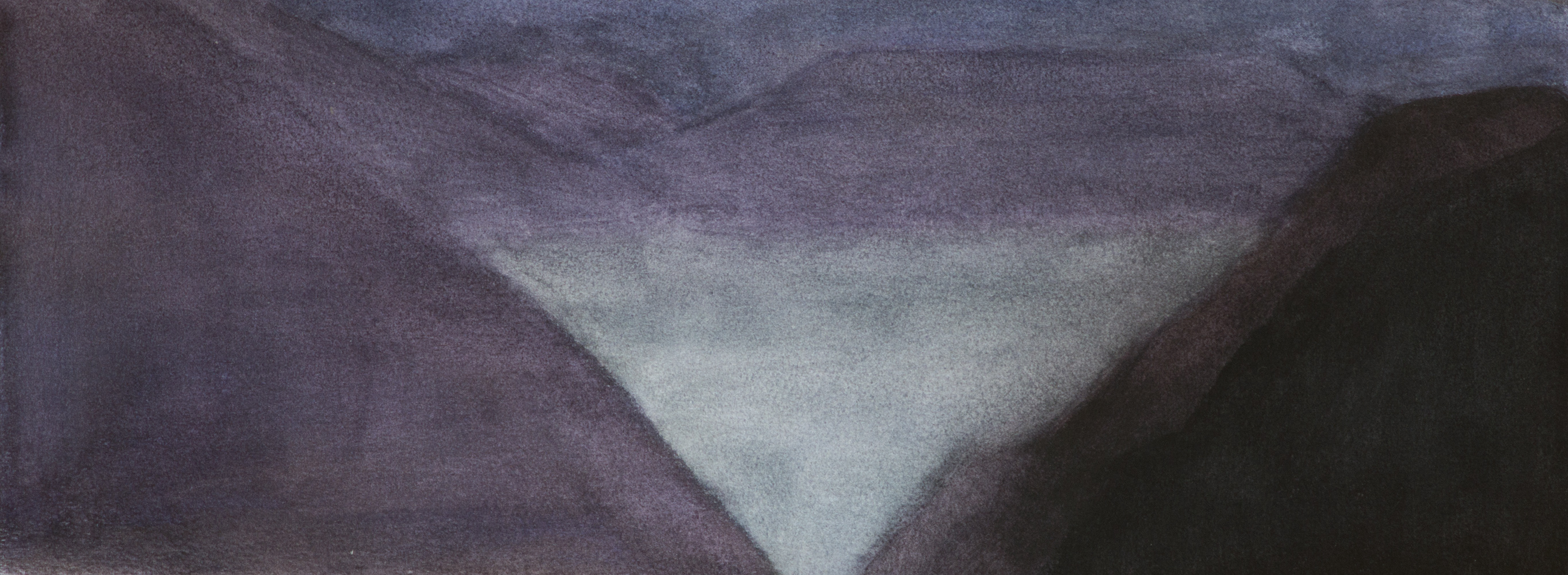 Vallée, brume, nuitwatercolour on paperenv. 20 x 38 cm, 2015