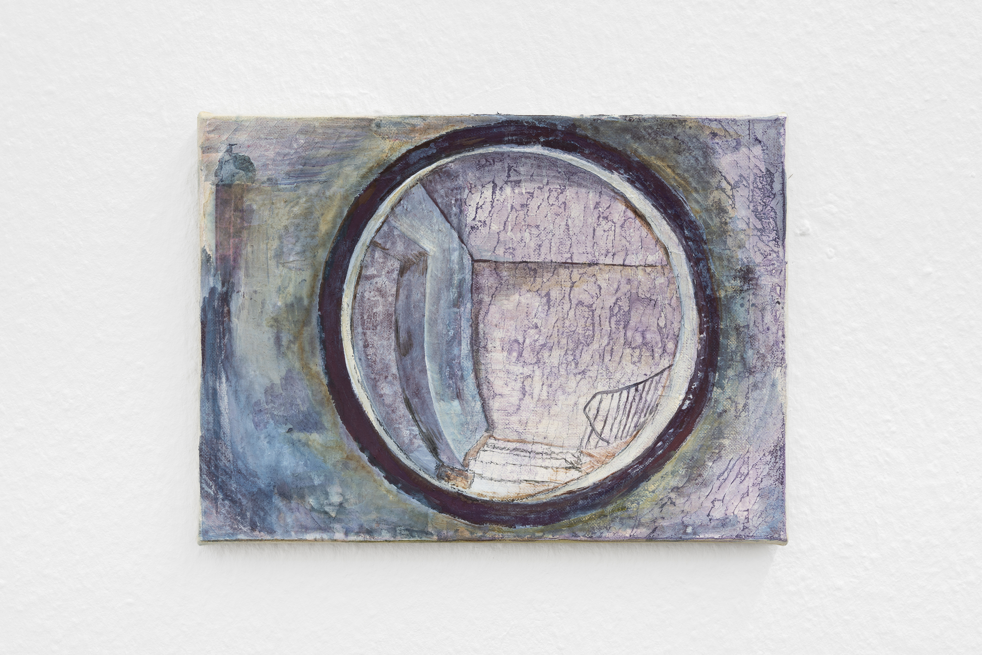 noise, 2022, 30 x 40 cm oil and paper on canvas