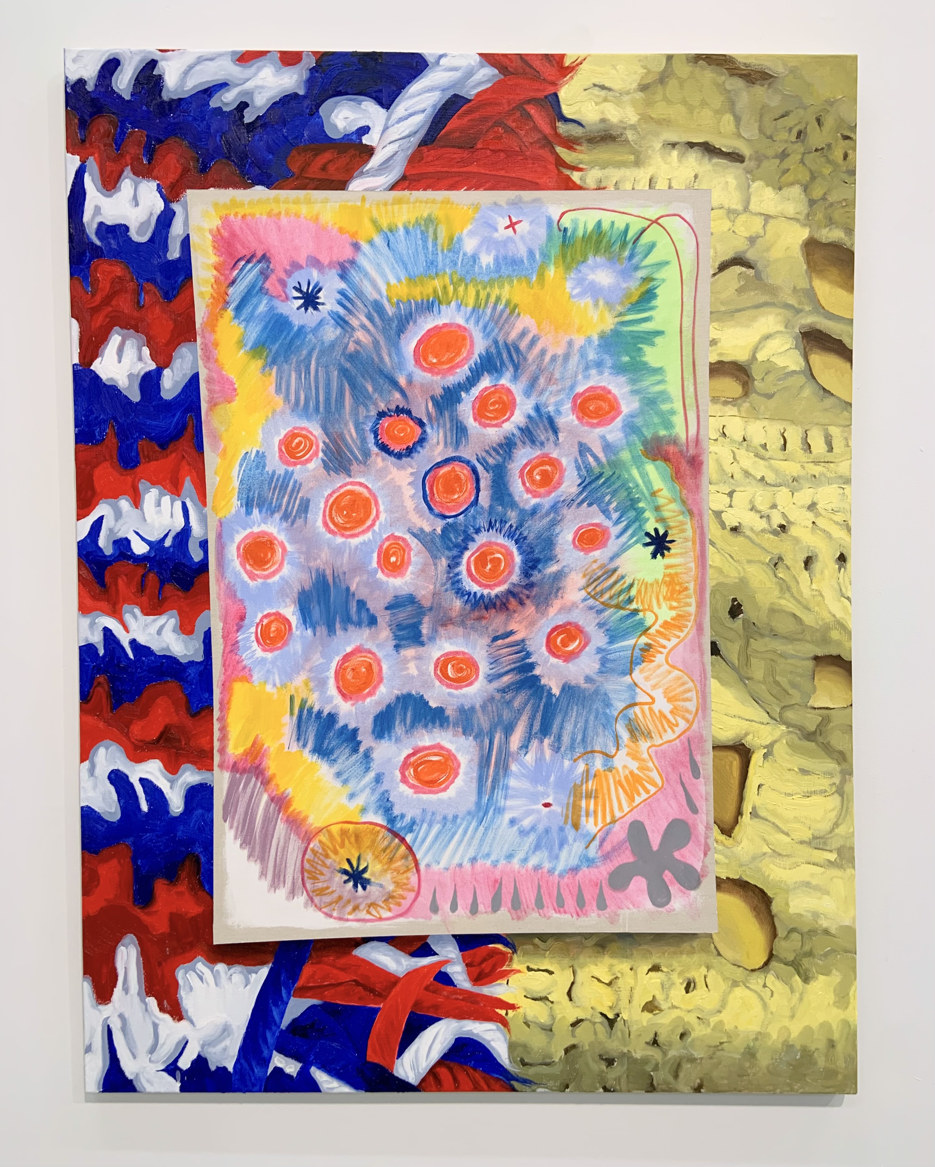 Tucked In, 2022, oil and acrylic on canvas, 48x36 in