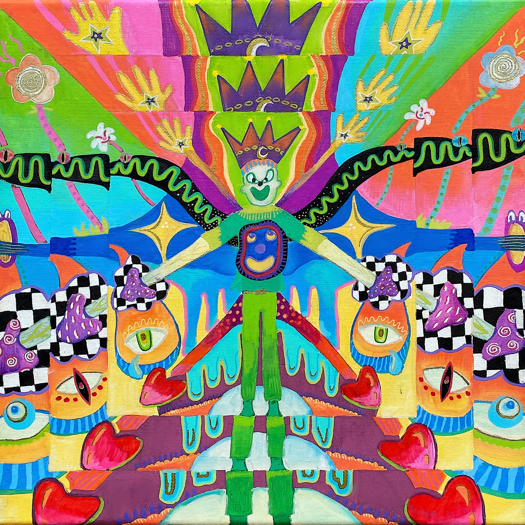 Great circle, 2020, acrylic on canvas, 12x12"