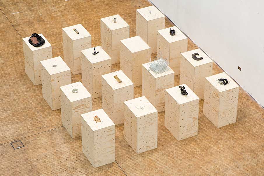 Rodrigo César, untitled #146 (one, four, six), installation view.