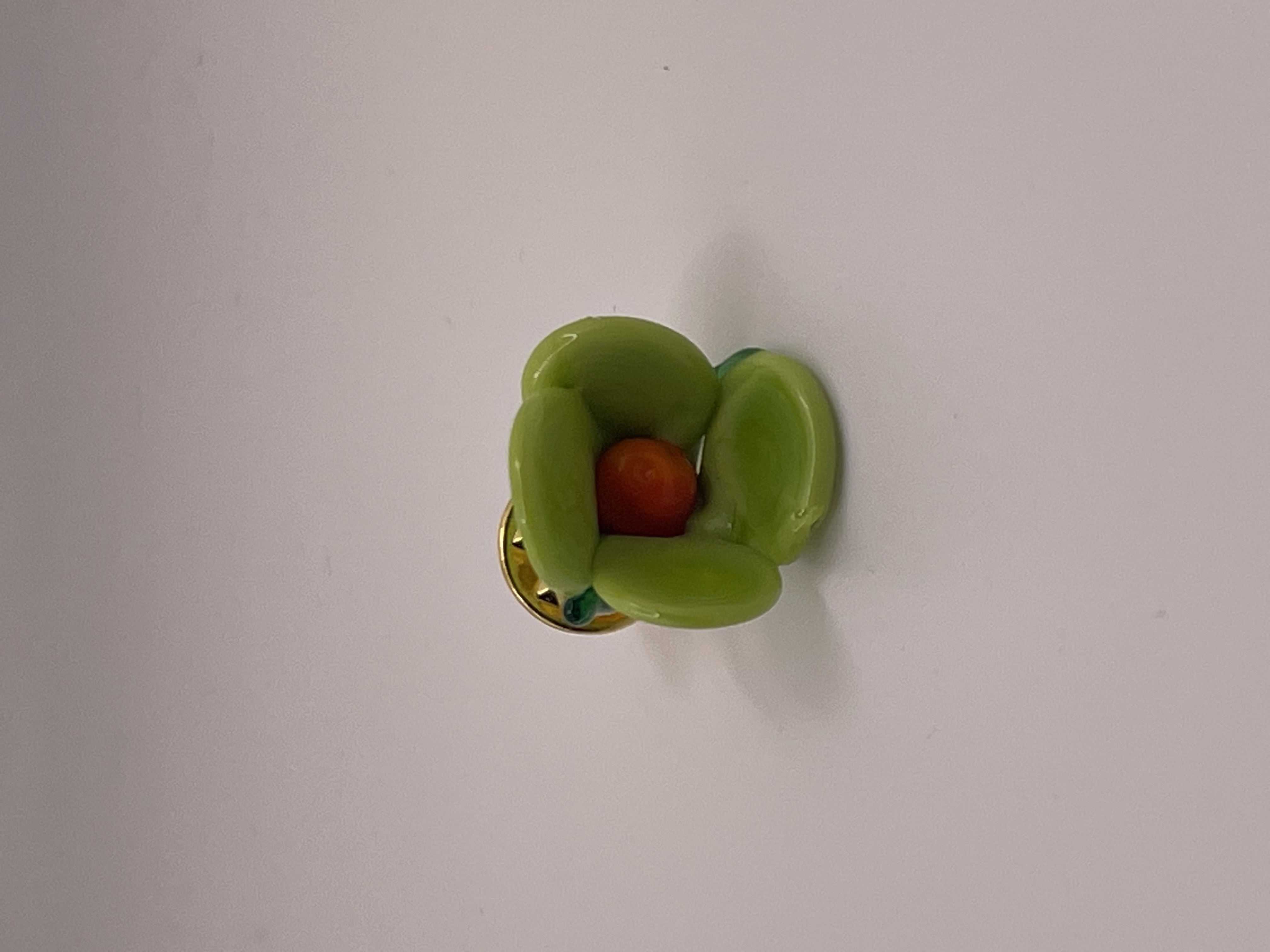 Flower Lapel Pin, Glass