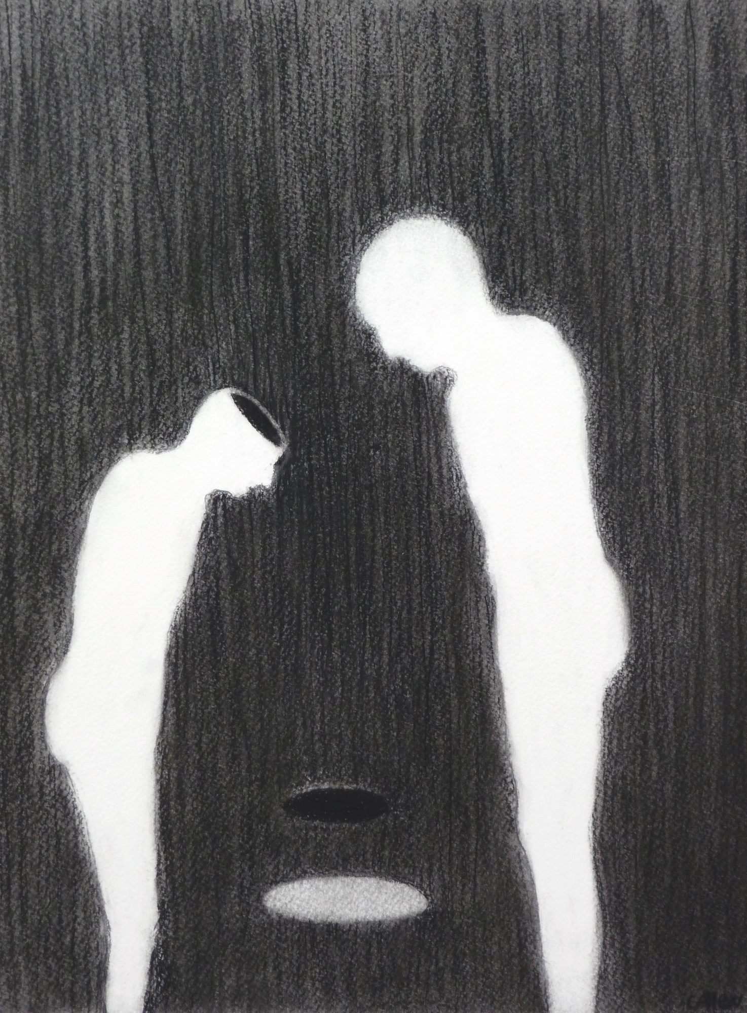 houtskool op papier, 40 x 30 cm, 2019