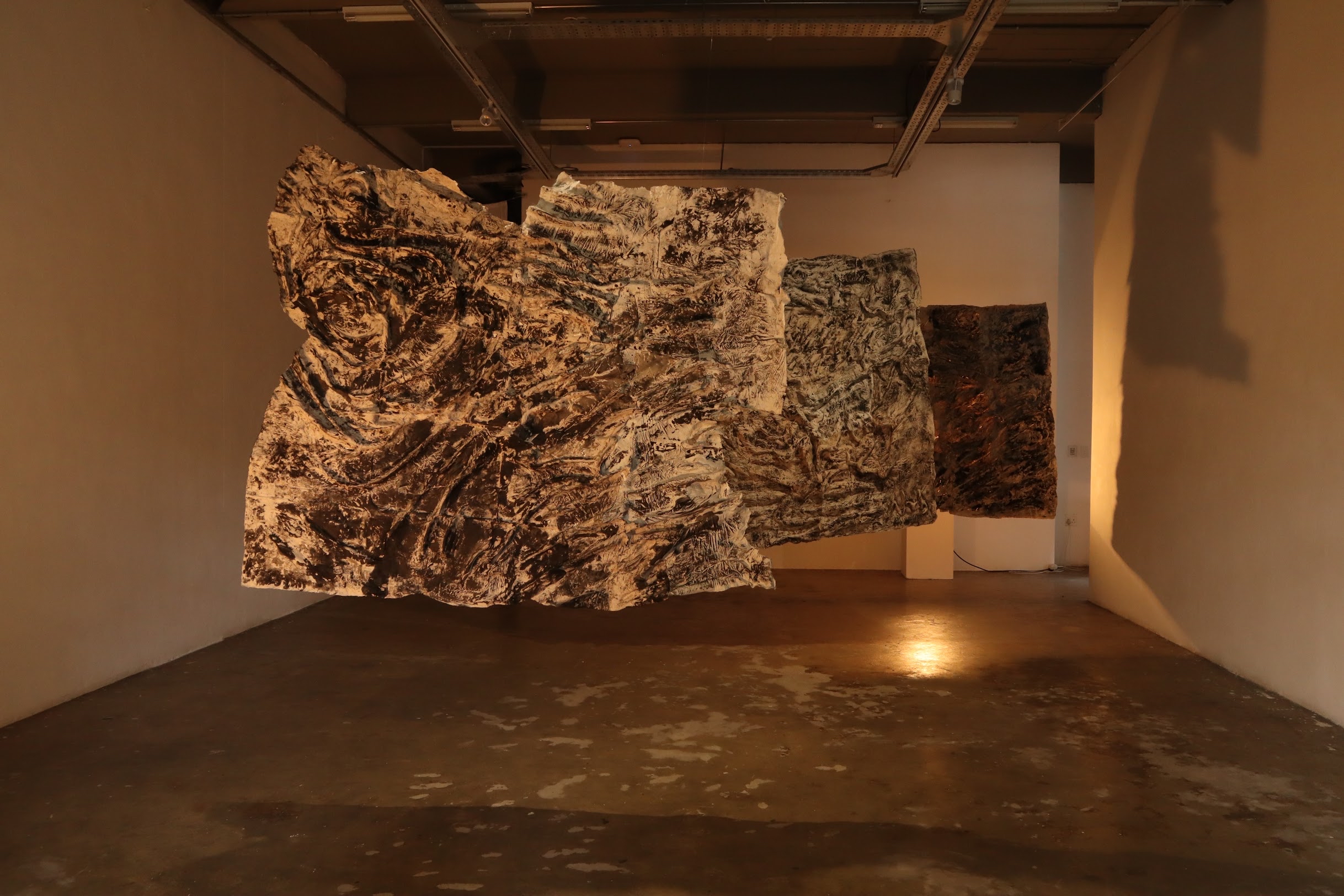 Tzung-Hui Lauren Lee, The 纸 Series, 2020, Kozo, collected cotton, Chinese hemp, 200 cm x 180 cm x 15cm (each)