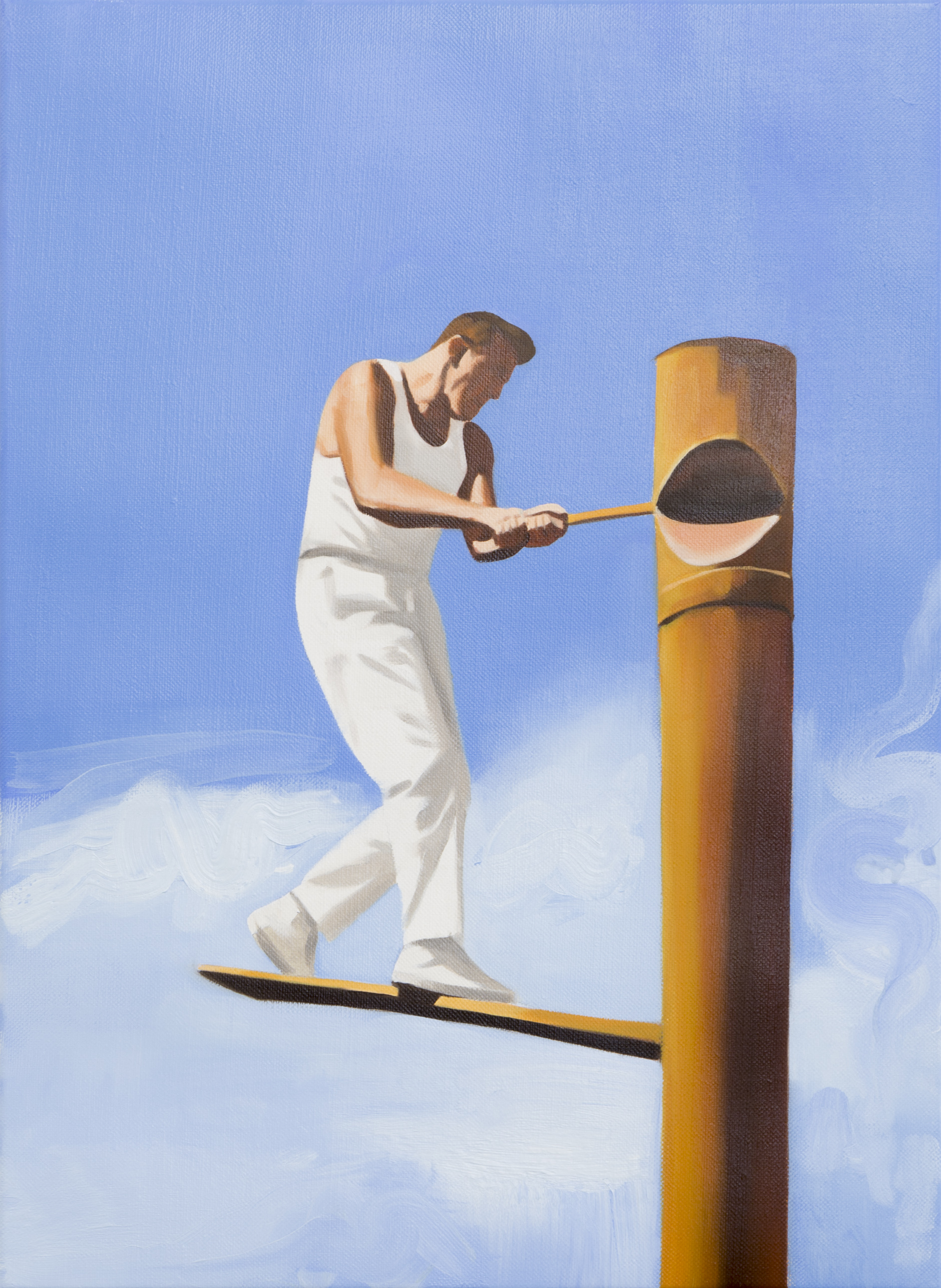 'Pole Position' 2018, Oil on Linen, 41 x 56 cm
