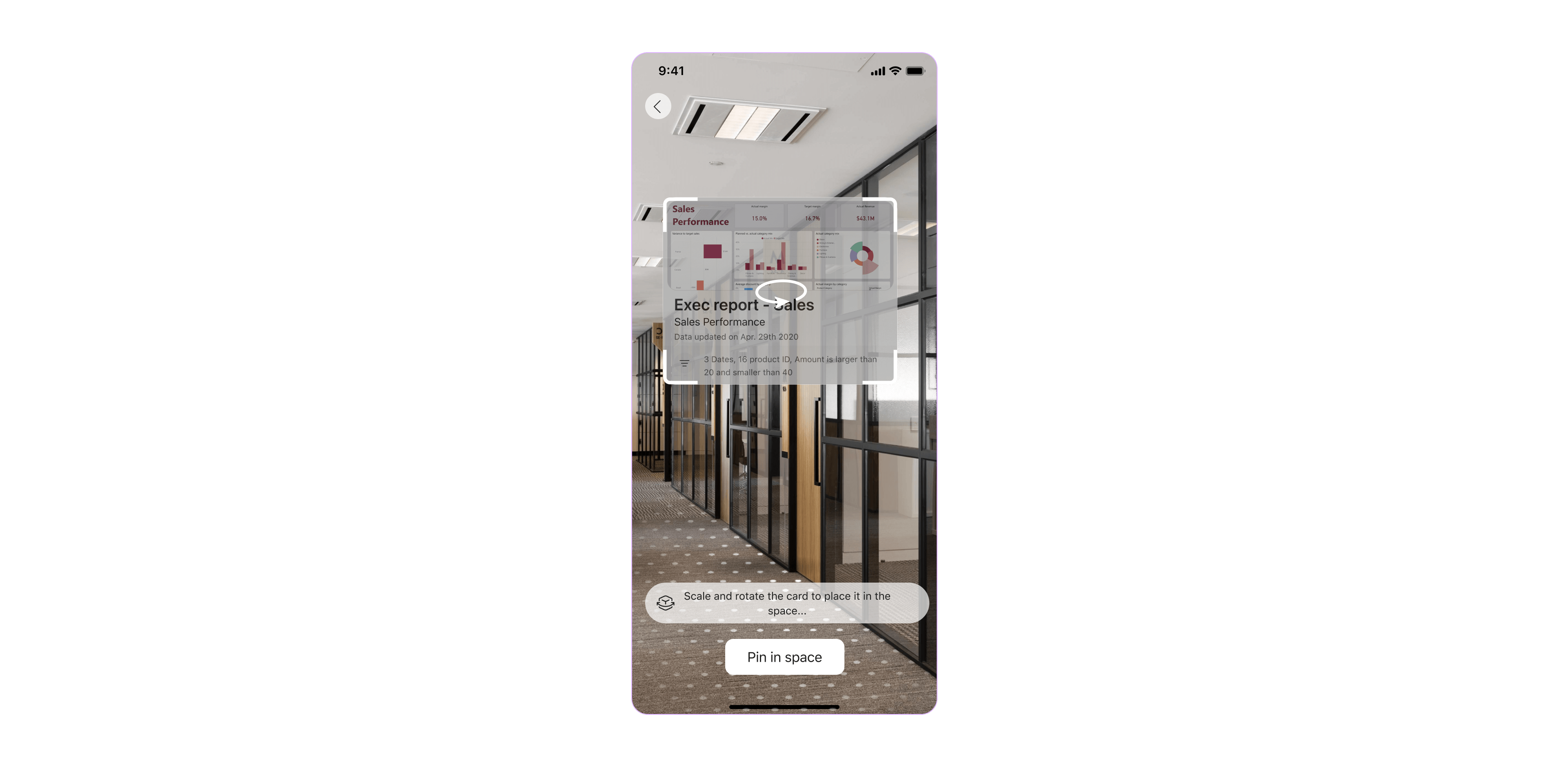 "Ghost" card appearance when the surfaces are sufficiently mapped.
