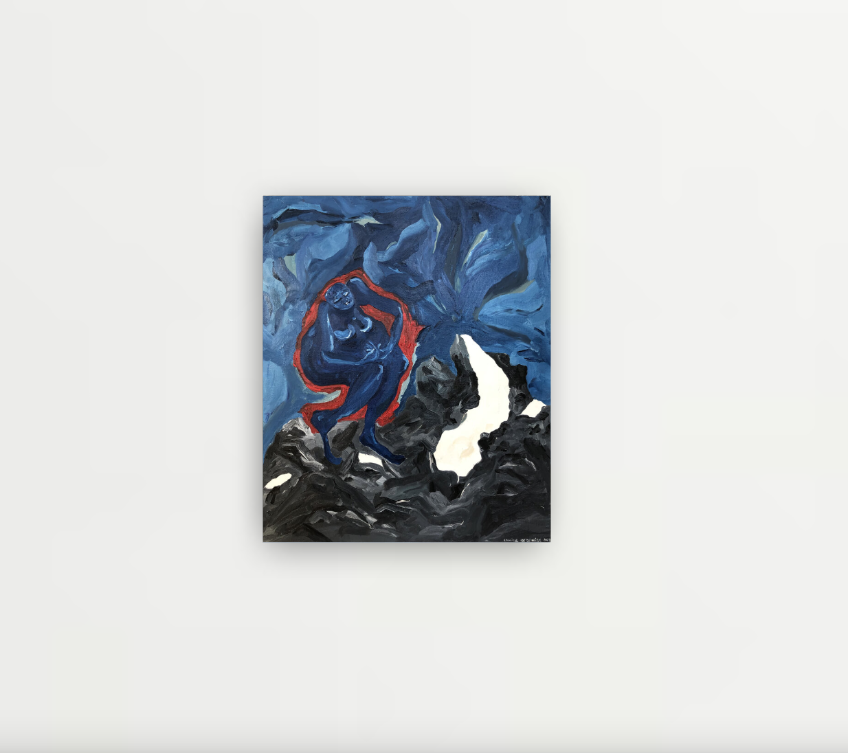 ^ 'Le Glacier Blanc', Oil painting on linen canvas, 65x54cm, 2023