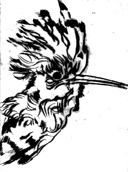 Punck,gravure pointe sèche,15x11cm