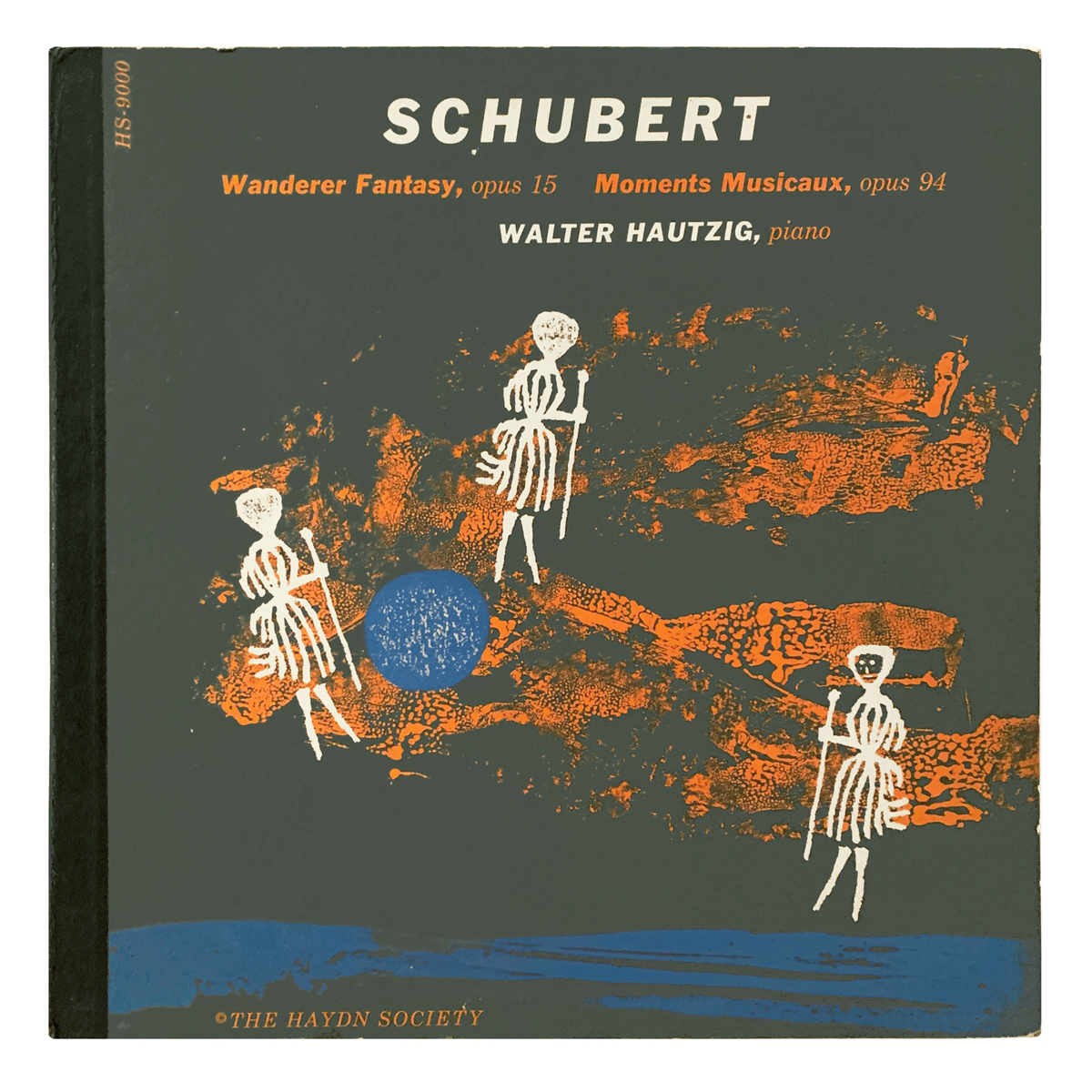 Haydn Society HS 9000 Franz Schubert - Wanderer-Fantasie, Op.15; Moments musicaux, Op.94 Walter Hautzig Design: Joseph Low (credited)