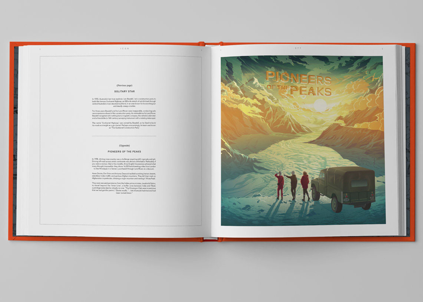 Land Rover Icon Book Interior Illustration
