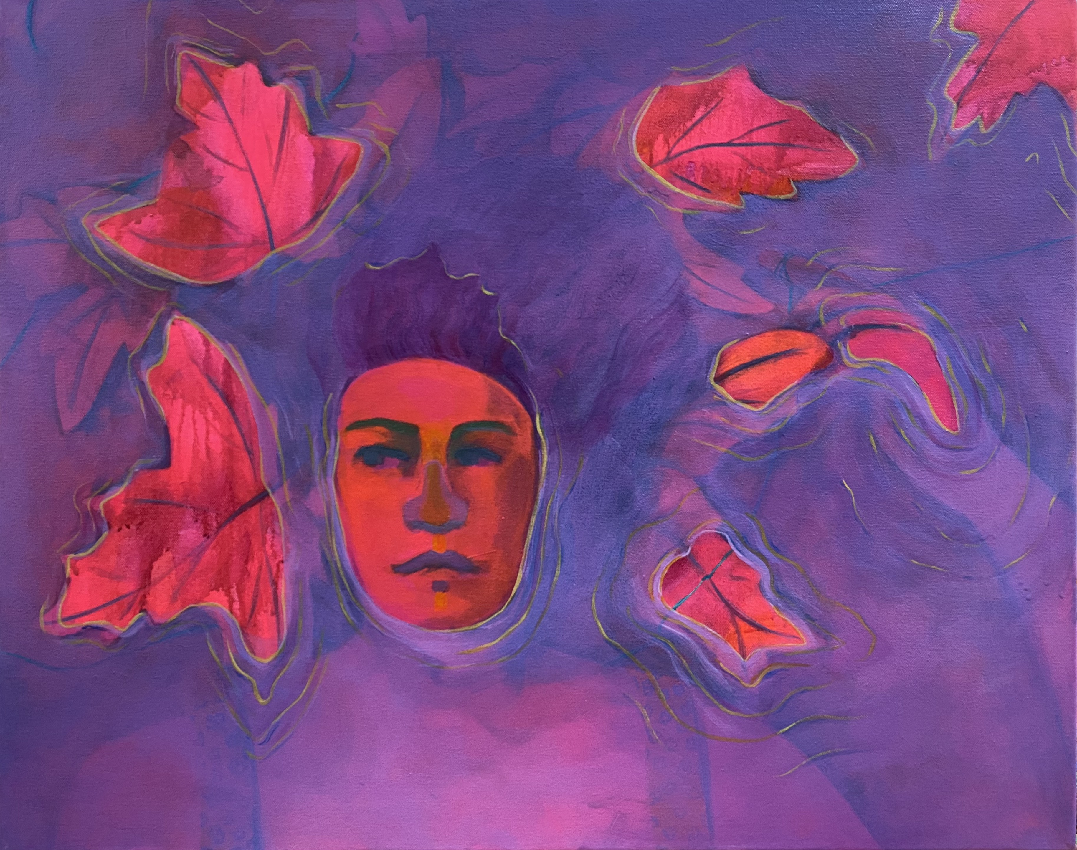 Genevieve CohnAquatic NocturneAcrylic on canvas24x30"2021