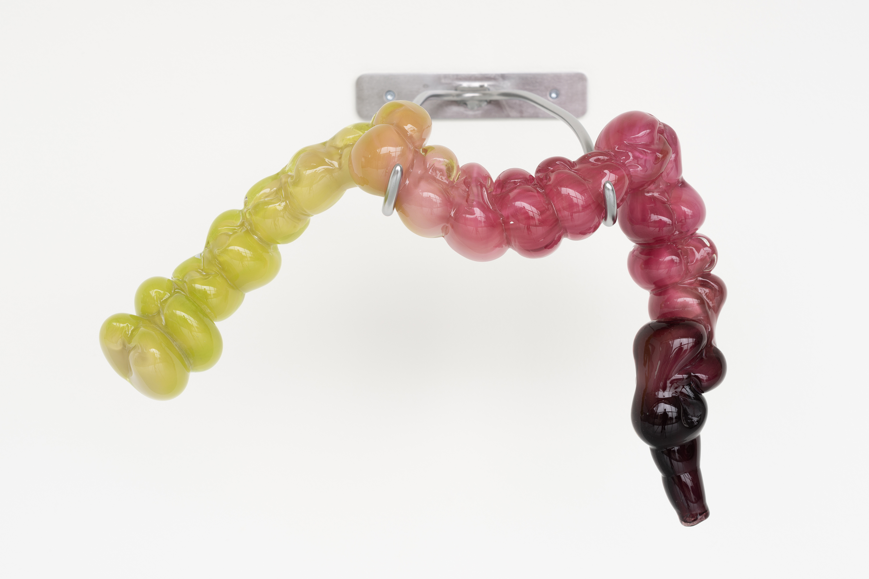 Blown glass, steel