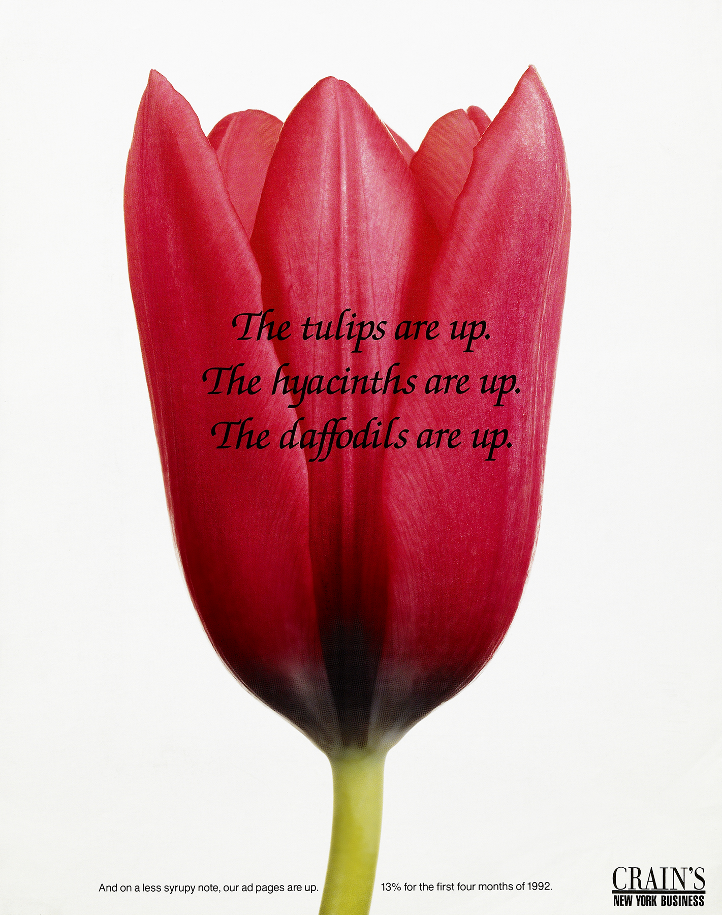 Crain Campaign, 1992Goldsmith Jeffery Agency; Art Director: Noah Murro1/3