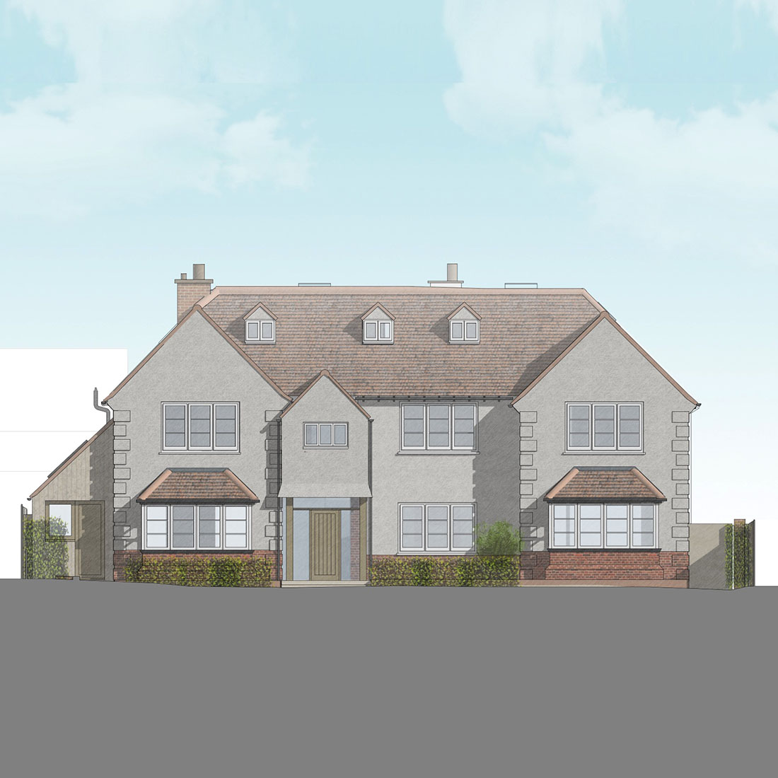 Goring loft, front and side extensions - AONB (tendering)