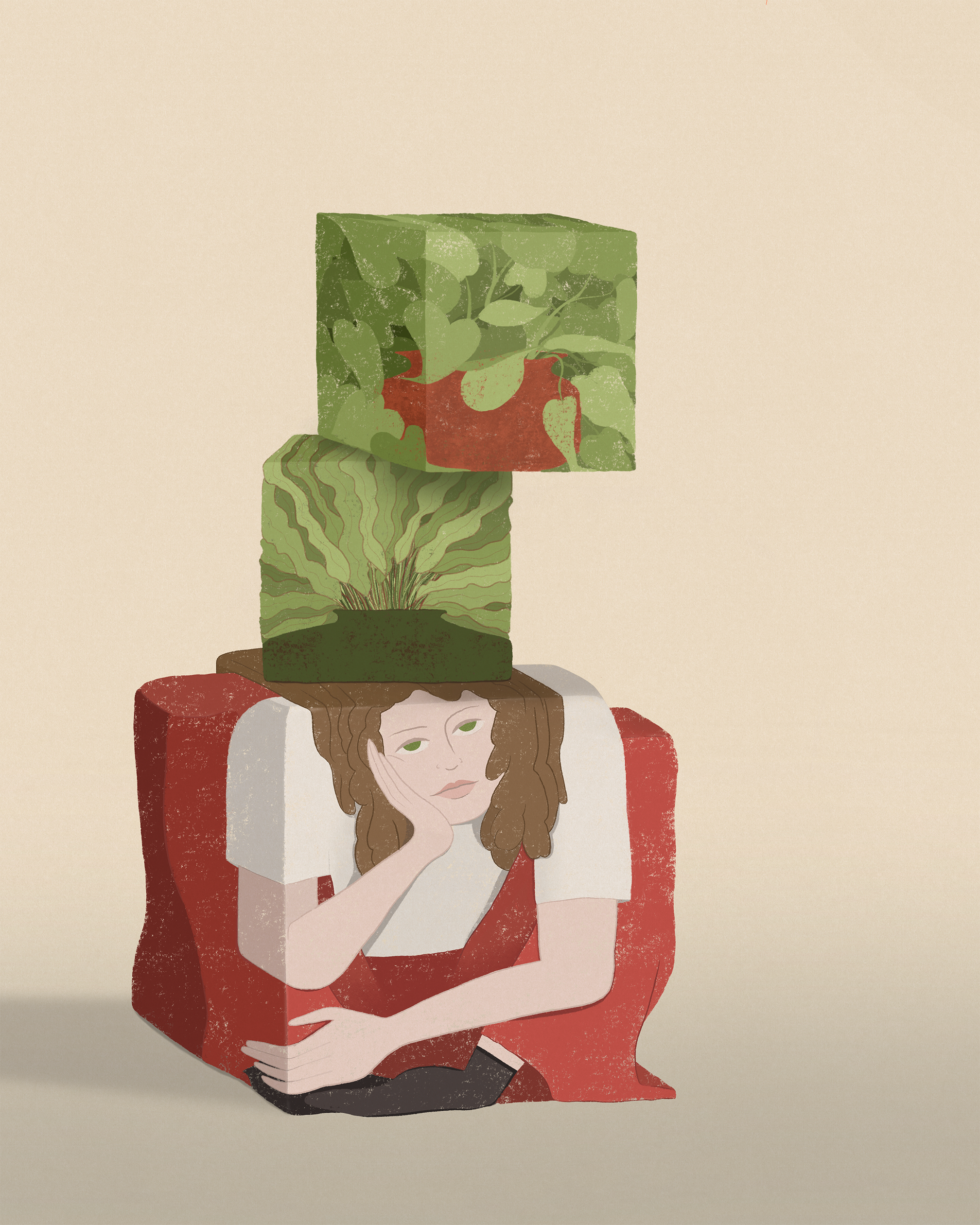 "Boxed In" Digital Illustration