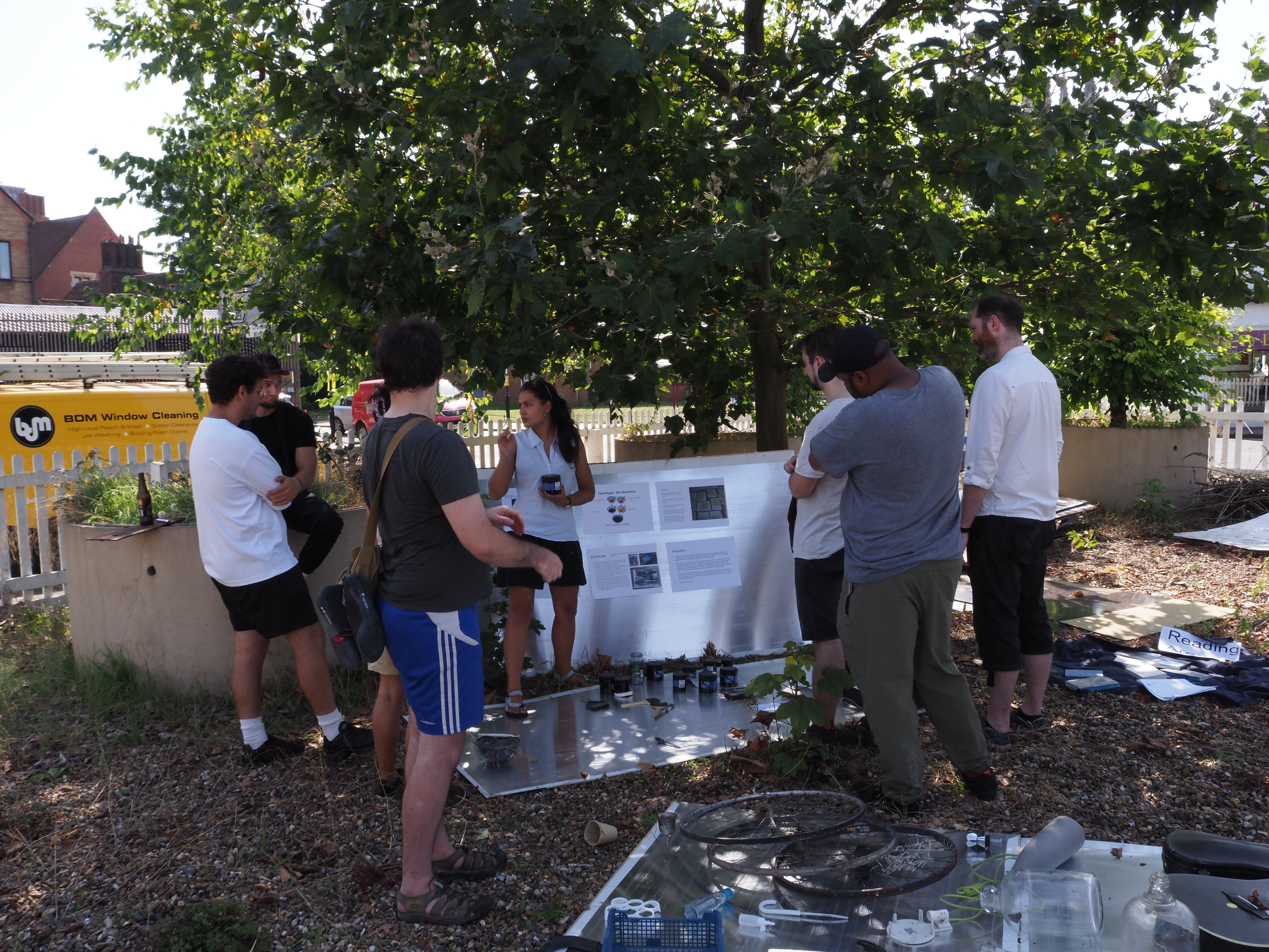 Cyanotype Workshop, Business is Driven By Quarterly Results, 2023. Desire Paths Commission, Turf Projects. 