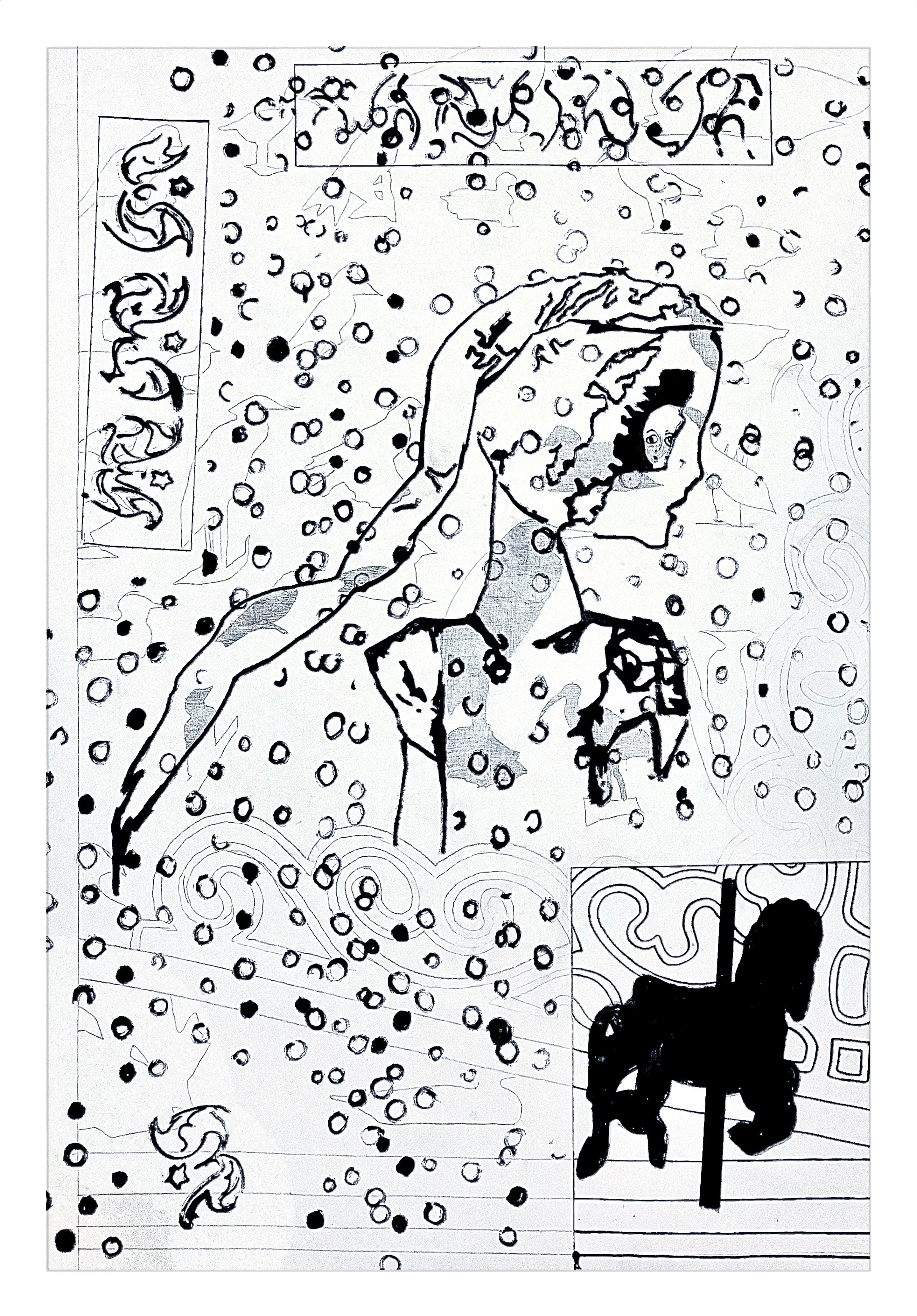 Leonora as a Bouncy House, 2025; Acrylic on canvas; 58" x 40"