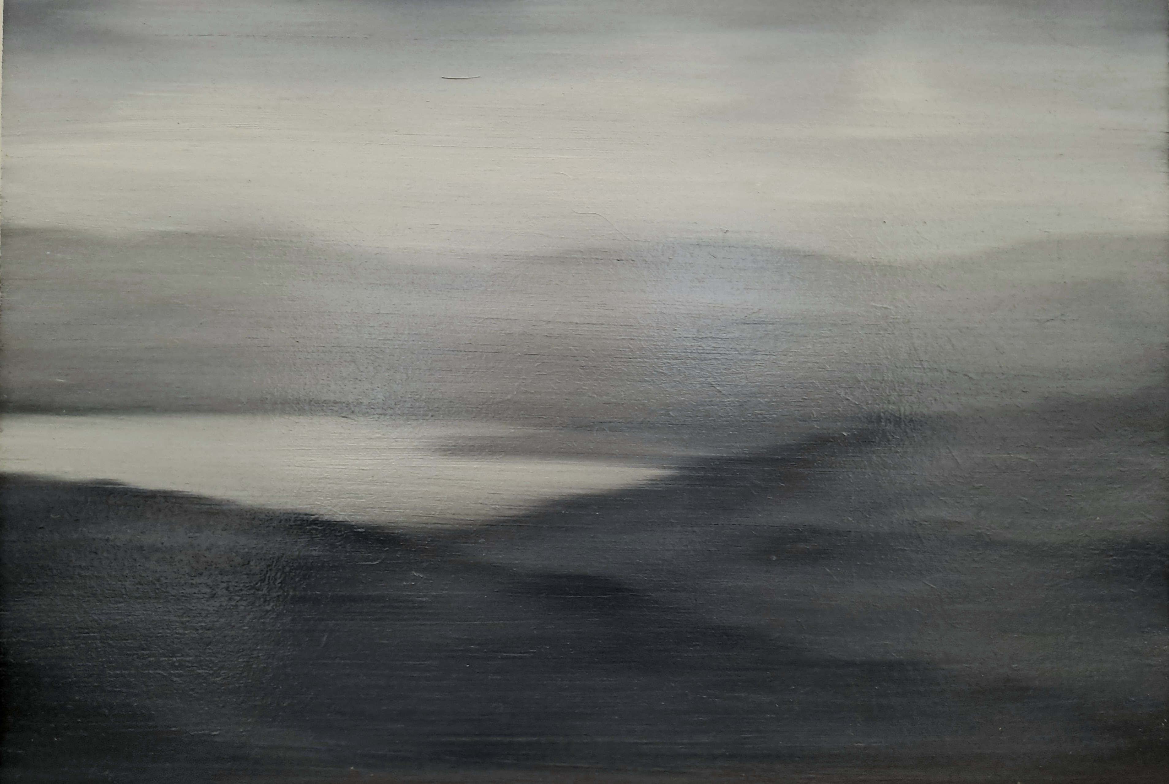 Kopflandschaft 2, 202523 x 29cm, Öl auf Japanpapier