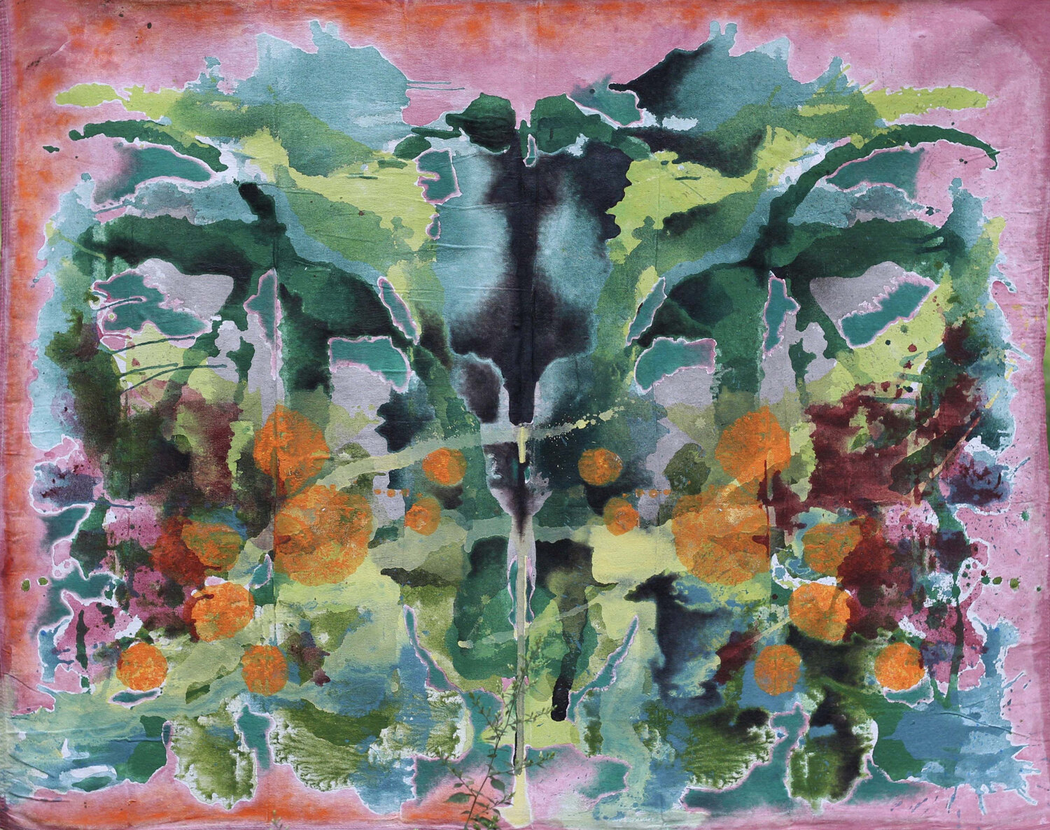 Gary’s Garden and Groundhogacrylic and oil on canvas48” x 60”2019