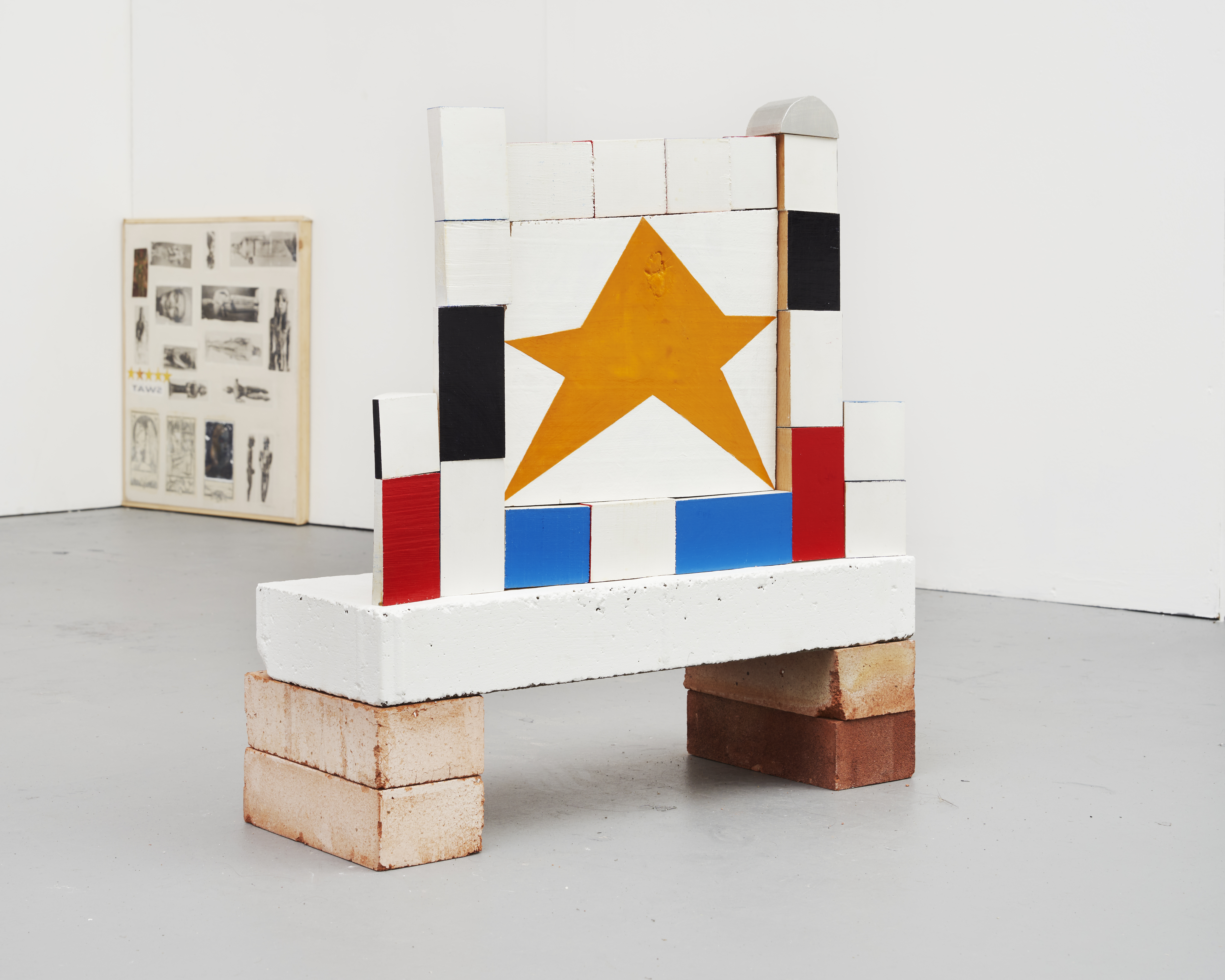 TV_2023 (Pole Star), 2023, acrylic and gesso on dowelled wooden blocks 41x60x17cm