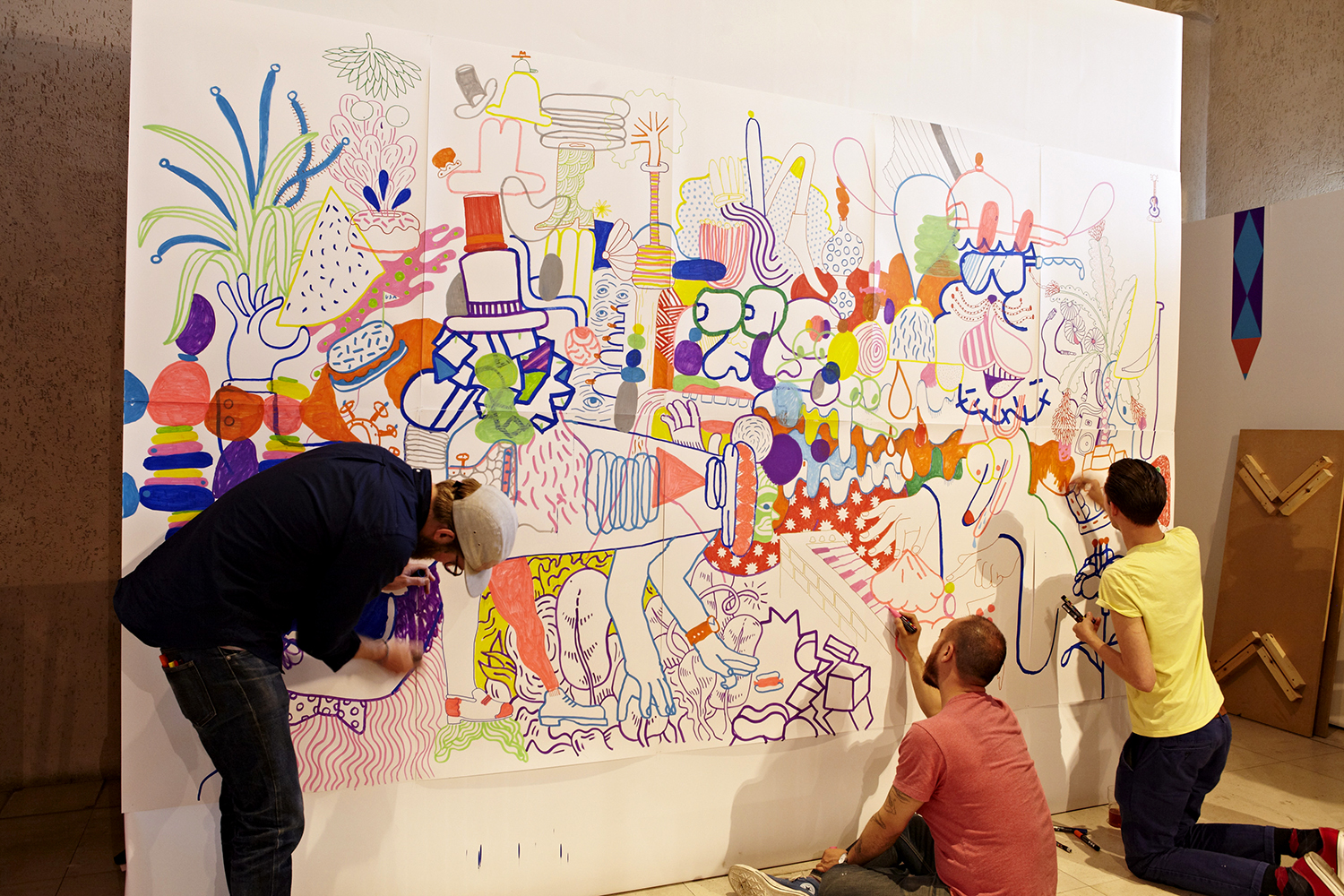 Heavy Pencil - Mike Perry, Josh Cochran & Nick White  Pick Me Up 2013, Somerset House, London