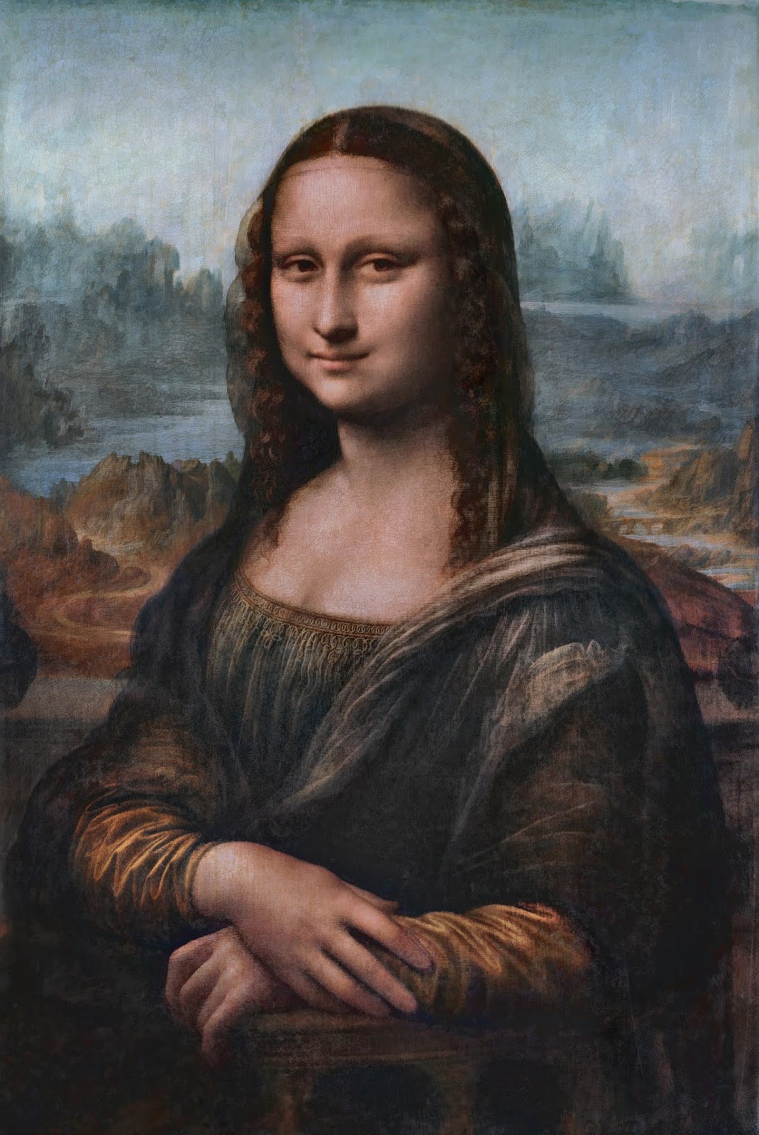 Mona Lisa ( random digitally retouched and color adjusted image.)