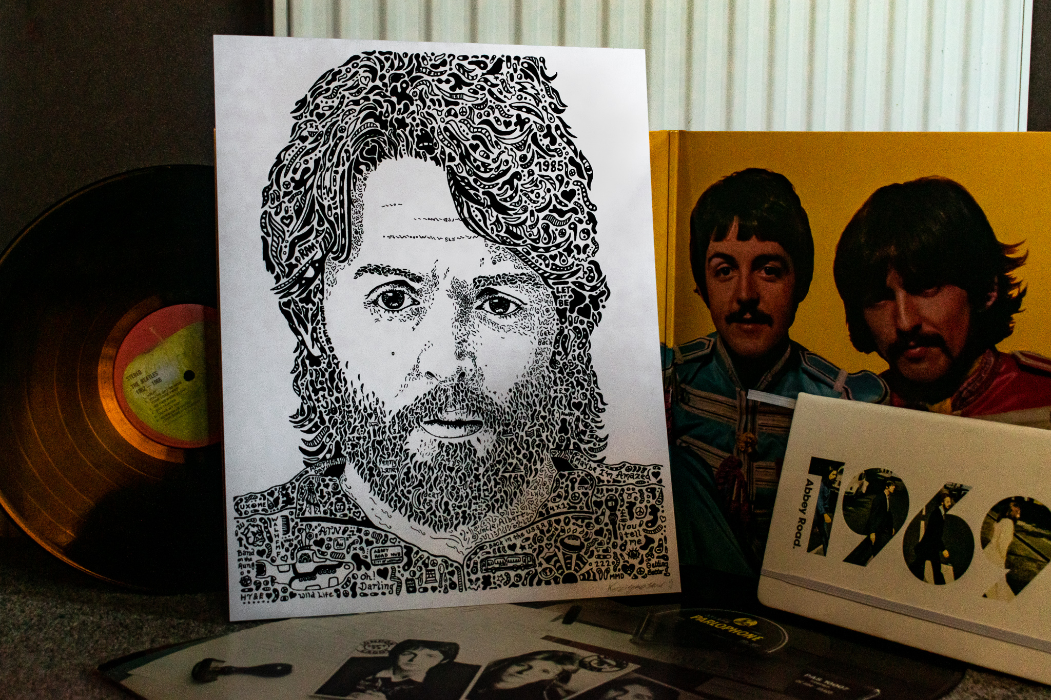McCartney Doodle Portrait - Print 