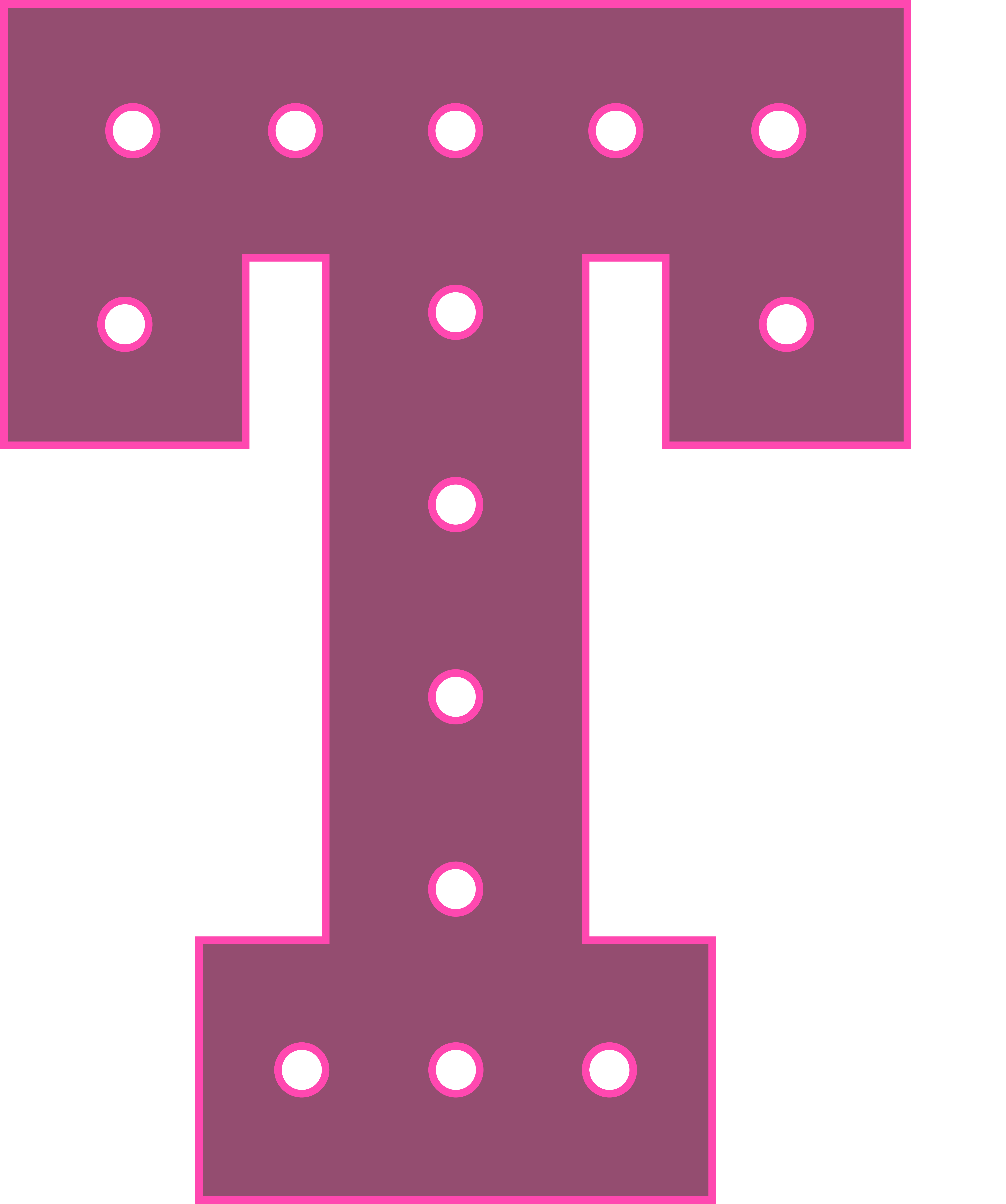 Large maroon font designed to mimic marquee letters spells out the phrase “TITLE IX”.