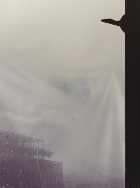 Window 3, 23 x 32. Latex Ink on Silver Vinyl on Dibond.