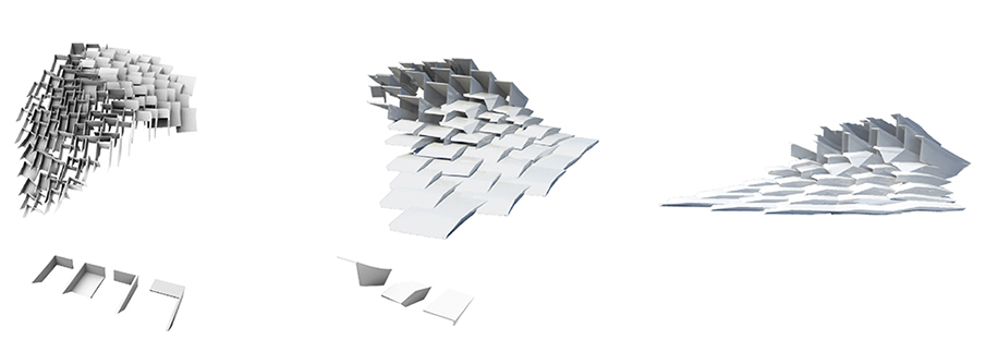 left: catalog of different characters of the L-Shape element; right: shift from plate to L-Shape formation