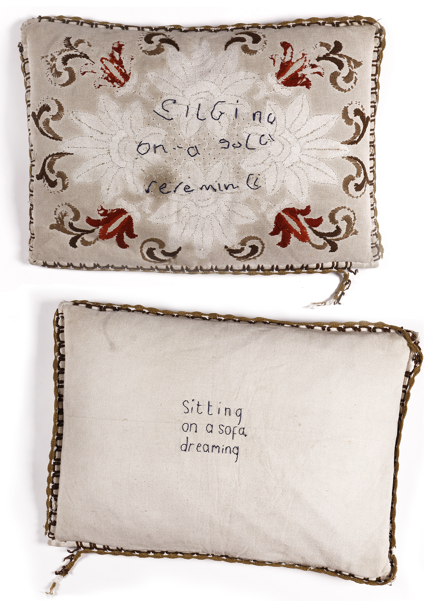 Sitting on the Sofa / embroidery